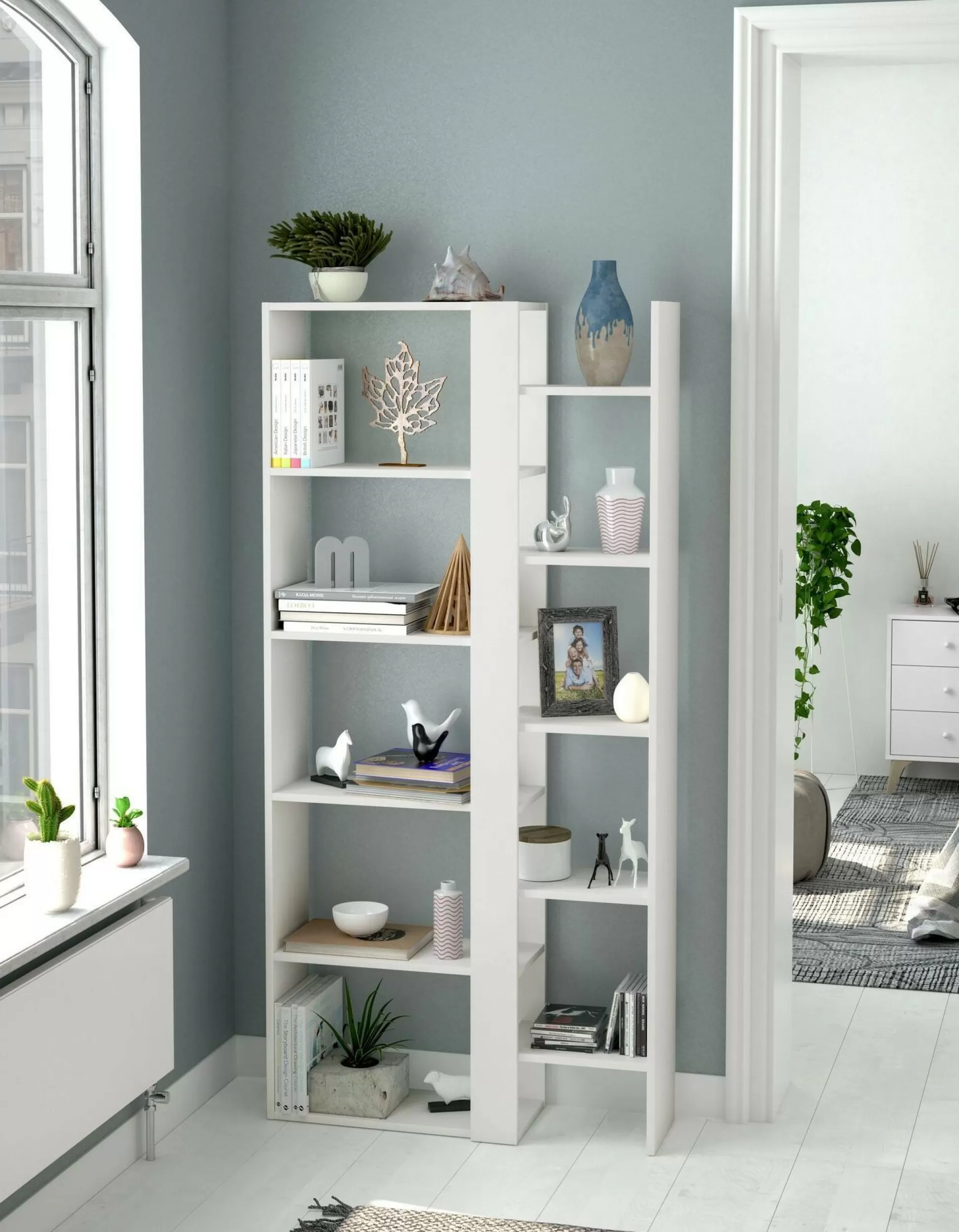 Dmora Librerie<Libreria Ersilia, 78x25h162 cm,