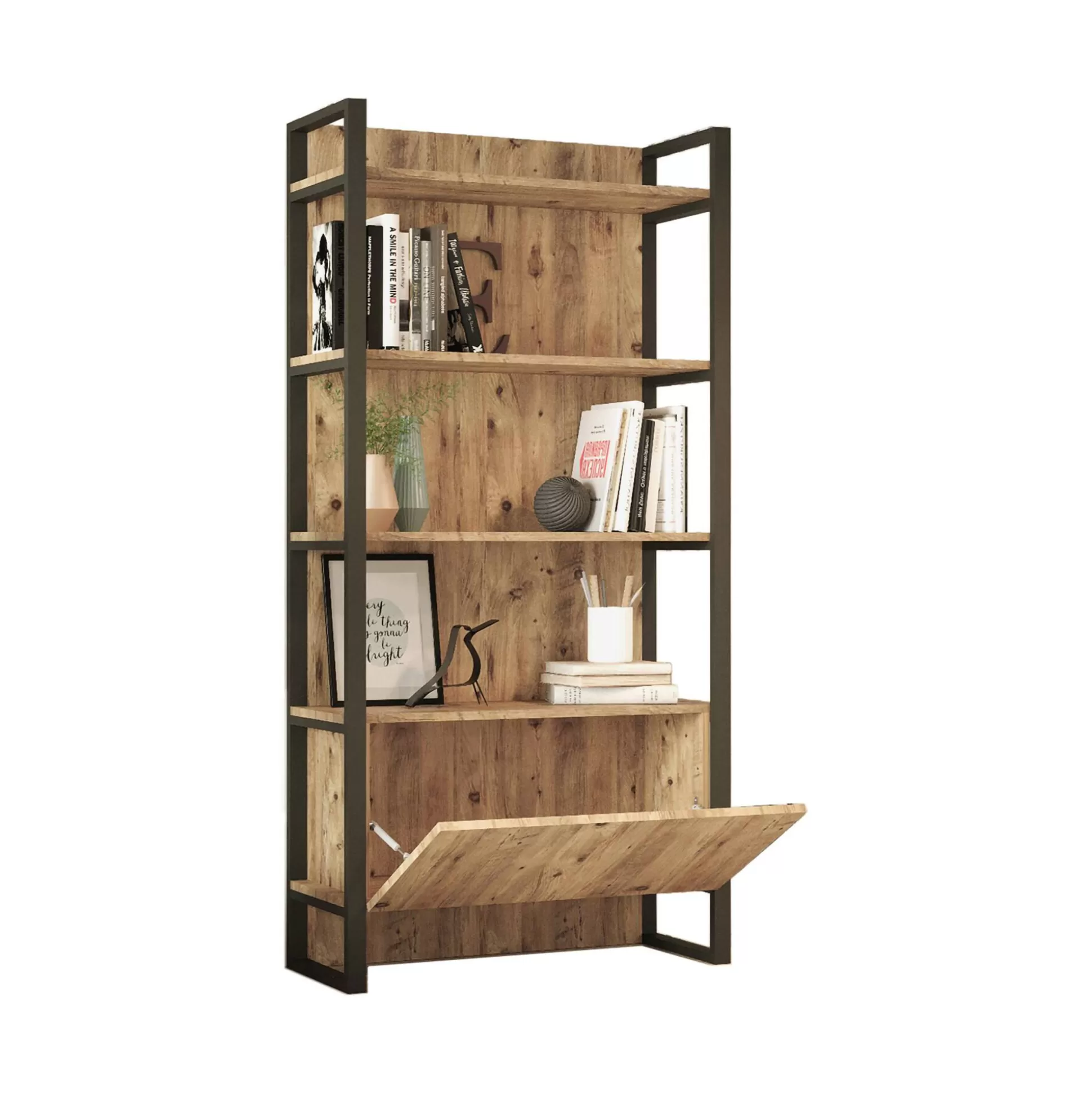 Dmora Librerie<Libreria Georges, 90x34 h180 cm,