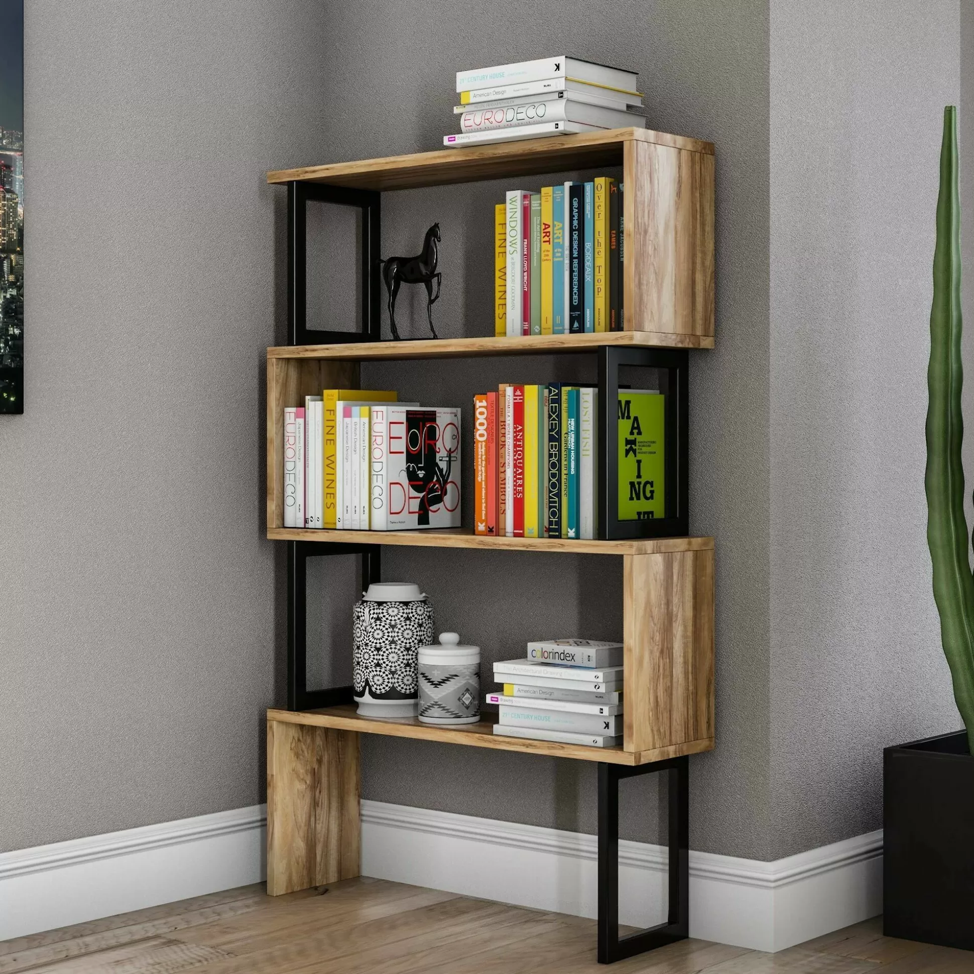 Dmora Librerie<Libreria Haruto, 80x22h128 cm,