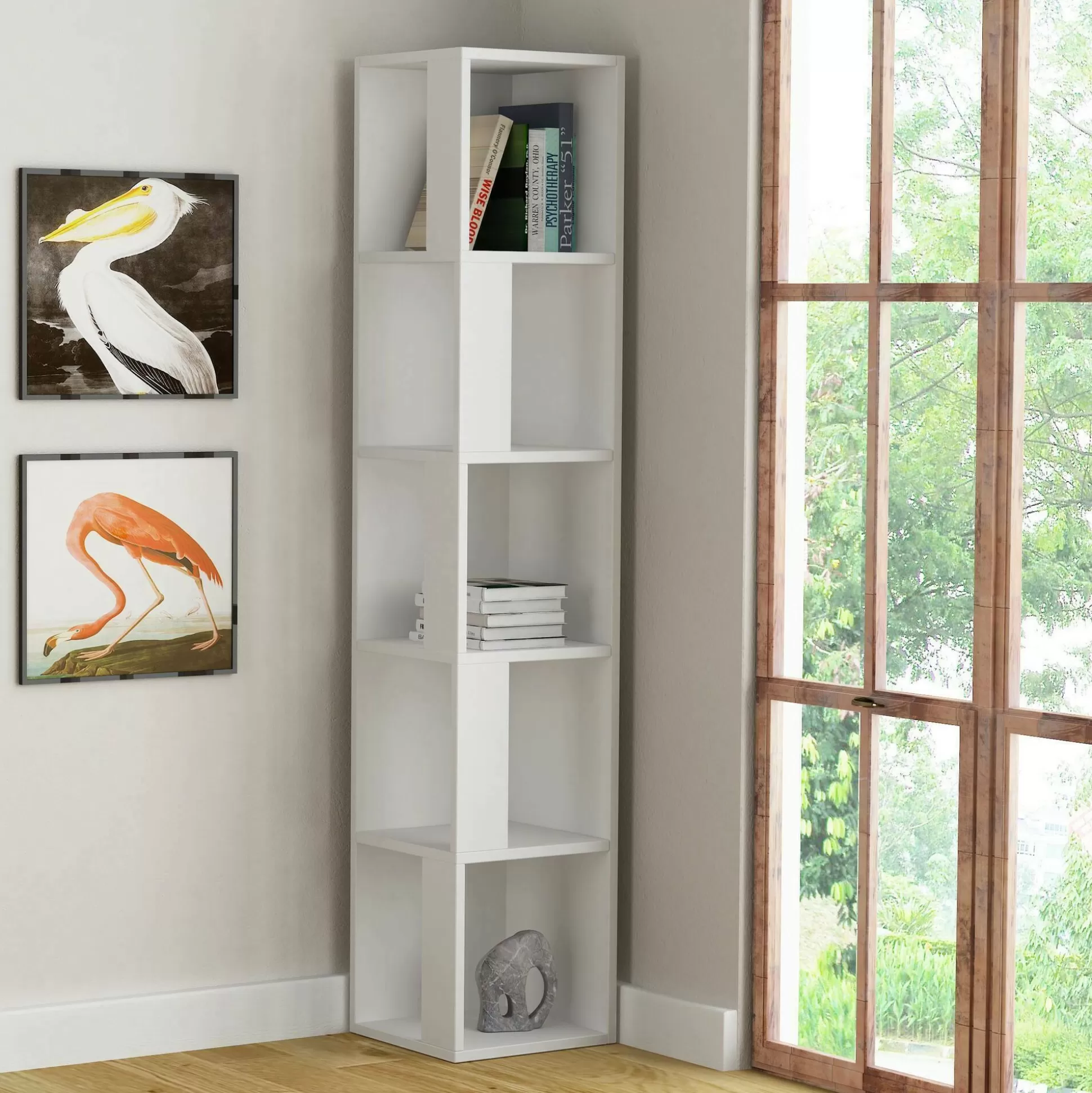 Dmora Librerie<Libreria Herman, 34x34 h161 cm,