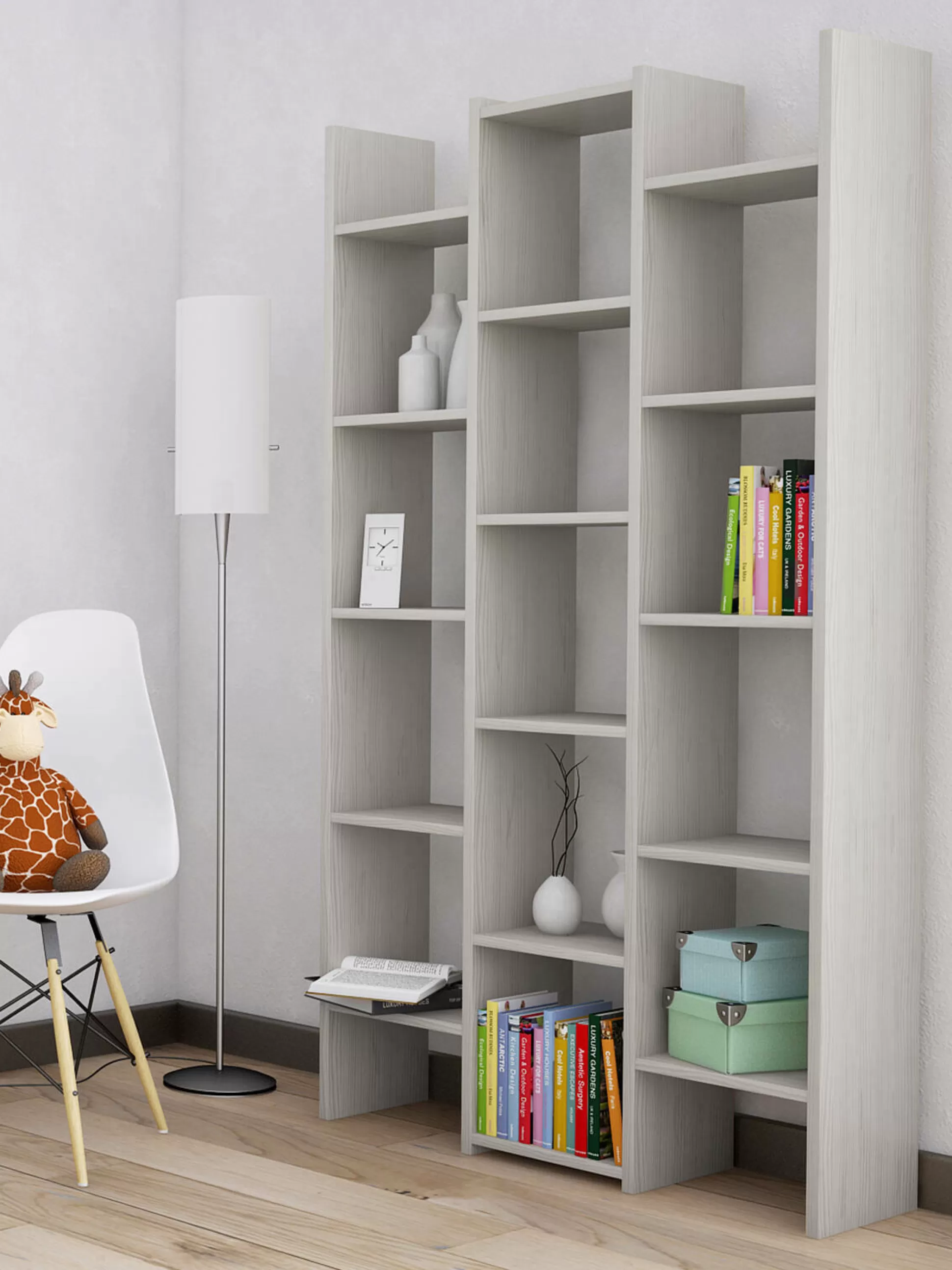 Dmora Librerie<Libreria Nockten, 91x28h180 cm,