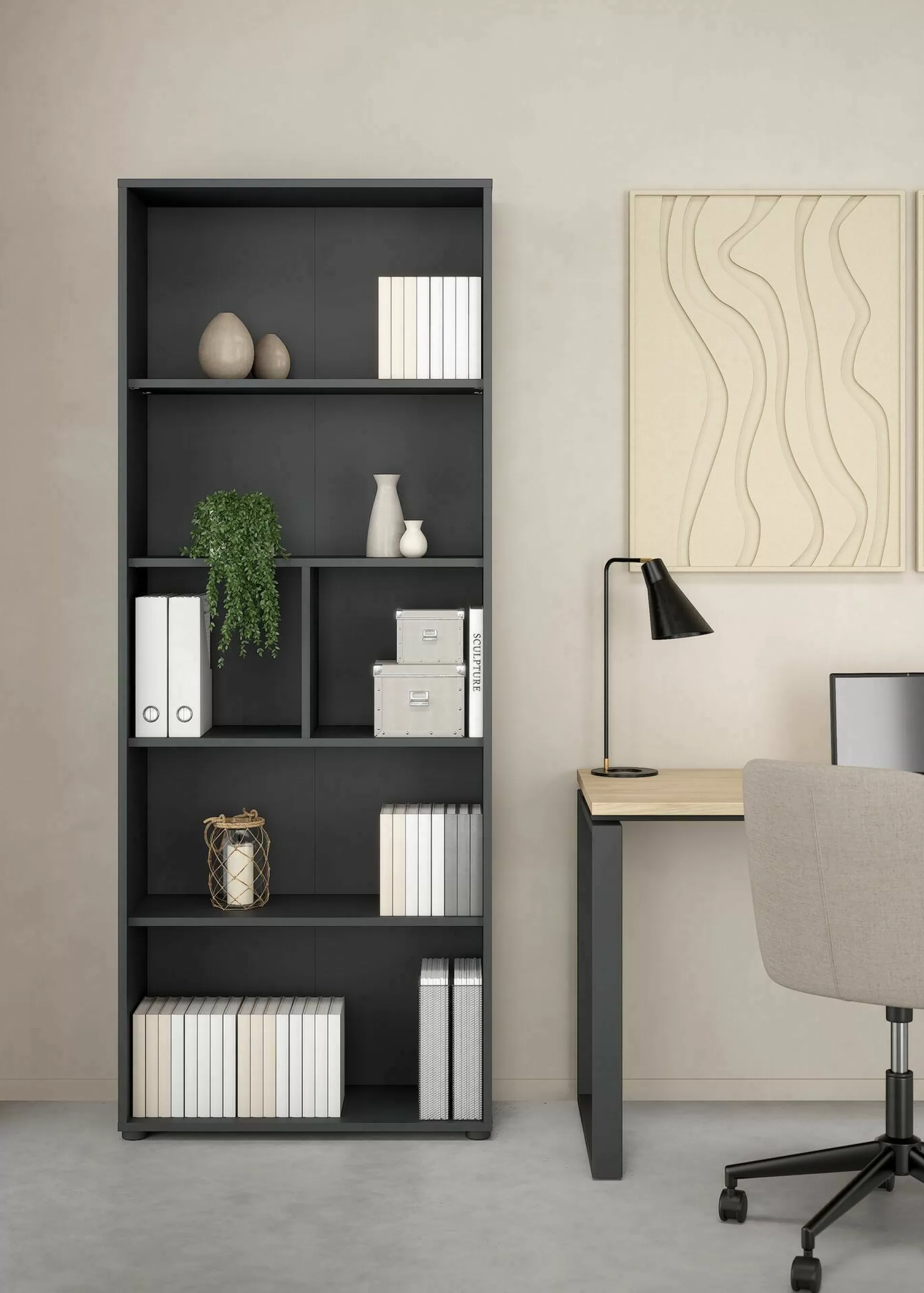 Dmora Librerie<Libreria Penh, 34x80 h205 cm,