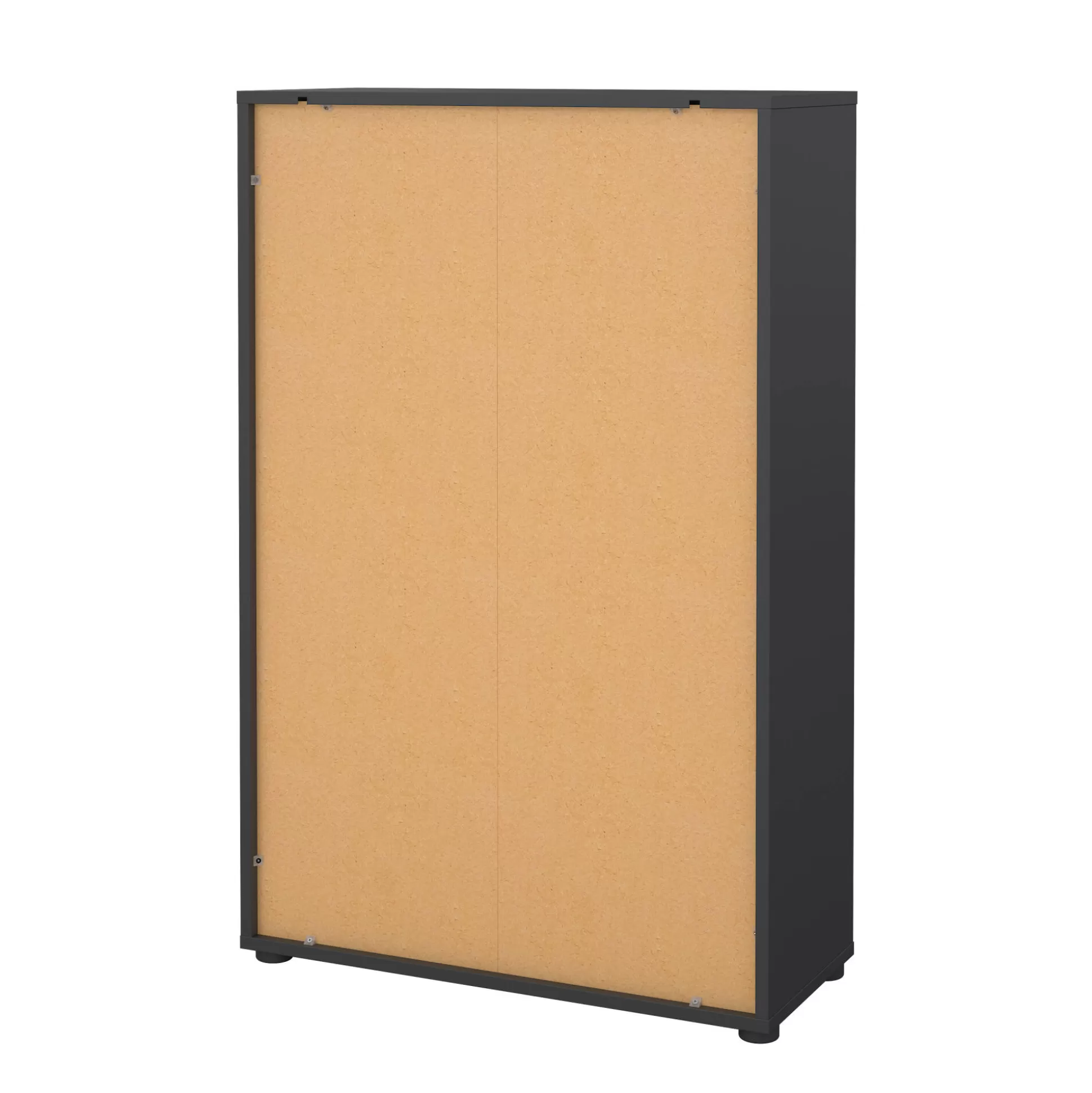 Dmora Librerie<Libreria Perrine, Scaffale da ufficio, Mobile portalibri, Biblioteca, 34x80 h124 cm, Rovere e Grigio