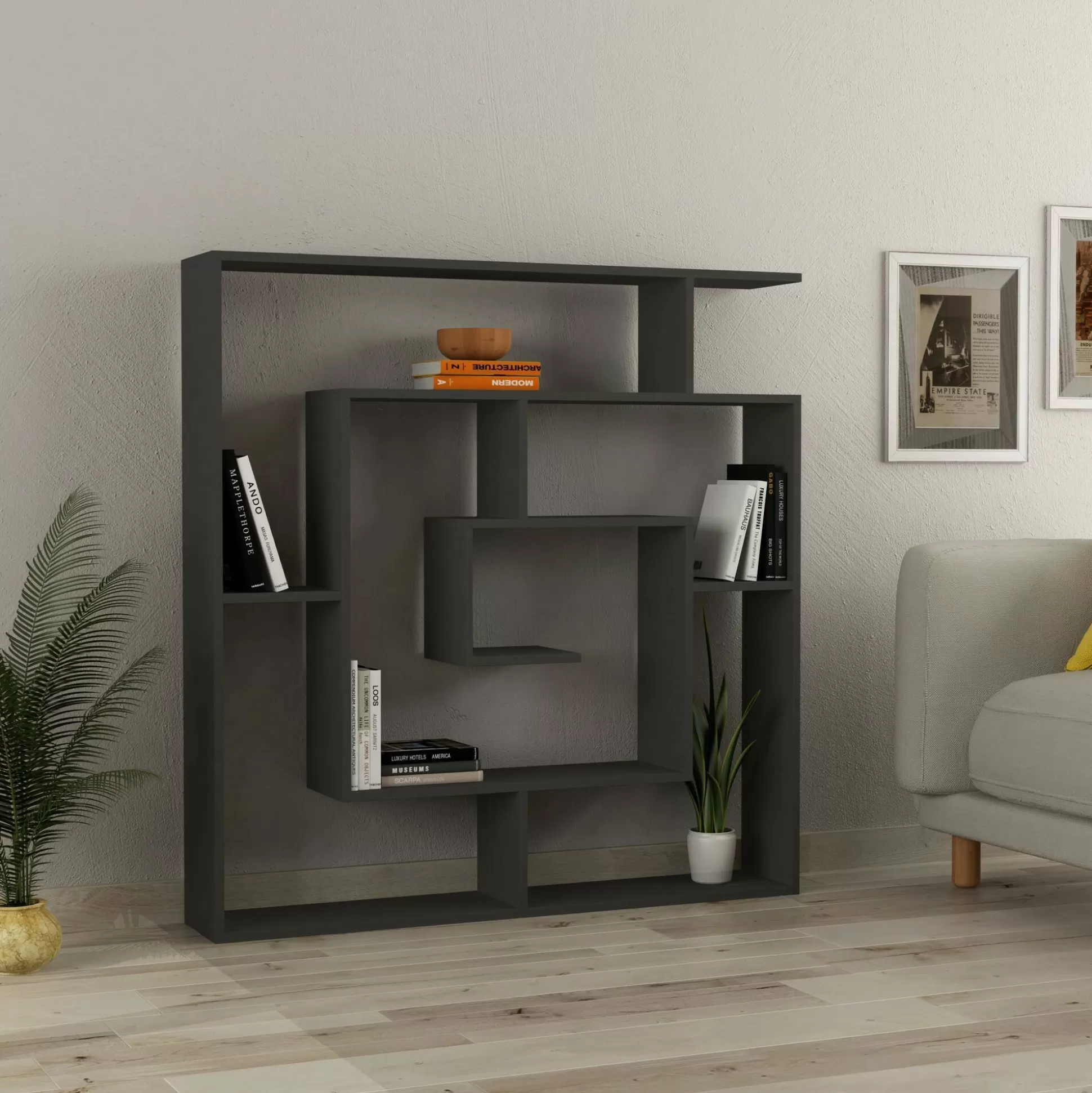 Dmora Librerie<Libreria Rai, 125x22 h129 cm,