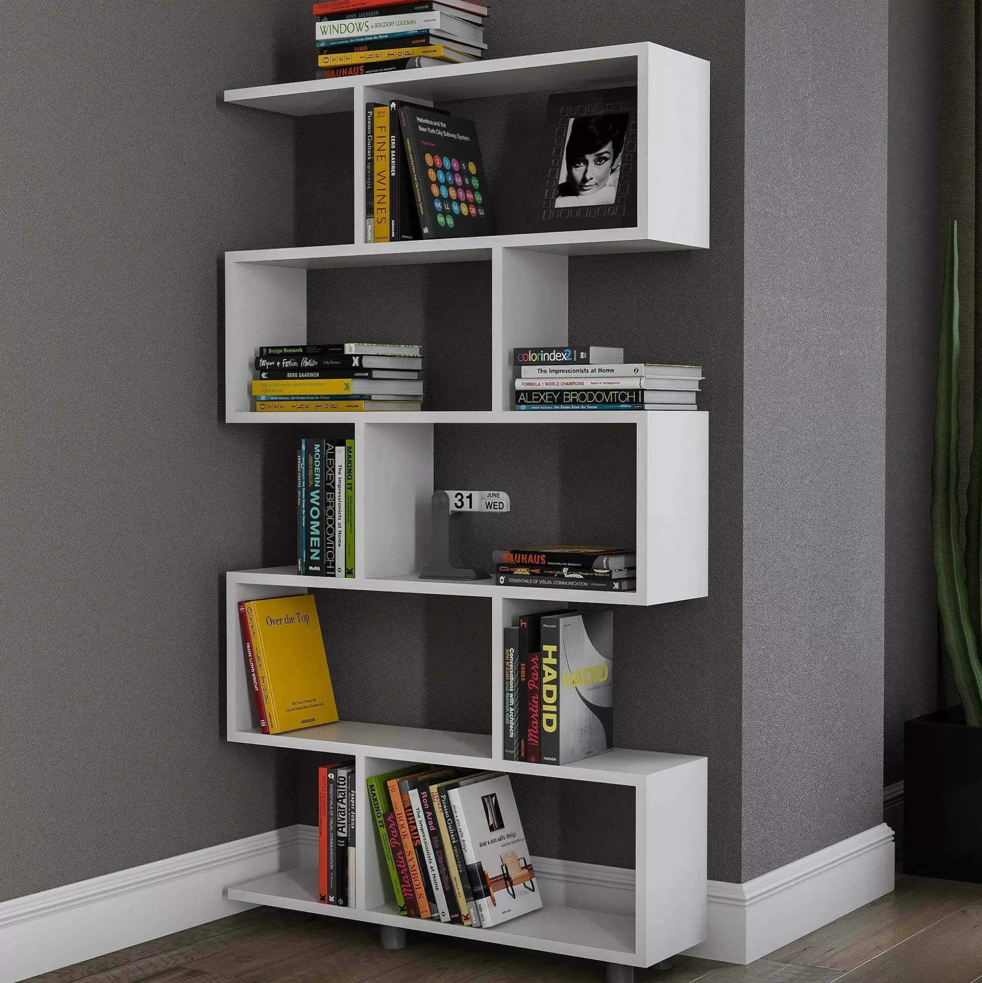 Dmora Librerie<Libreria Severa, 90x20h156 cm,