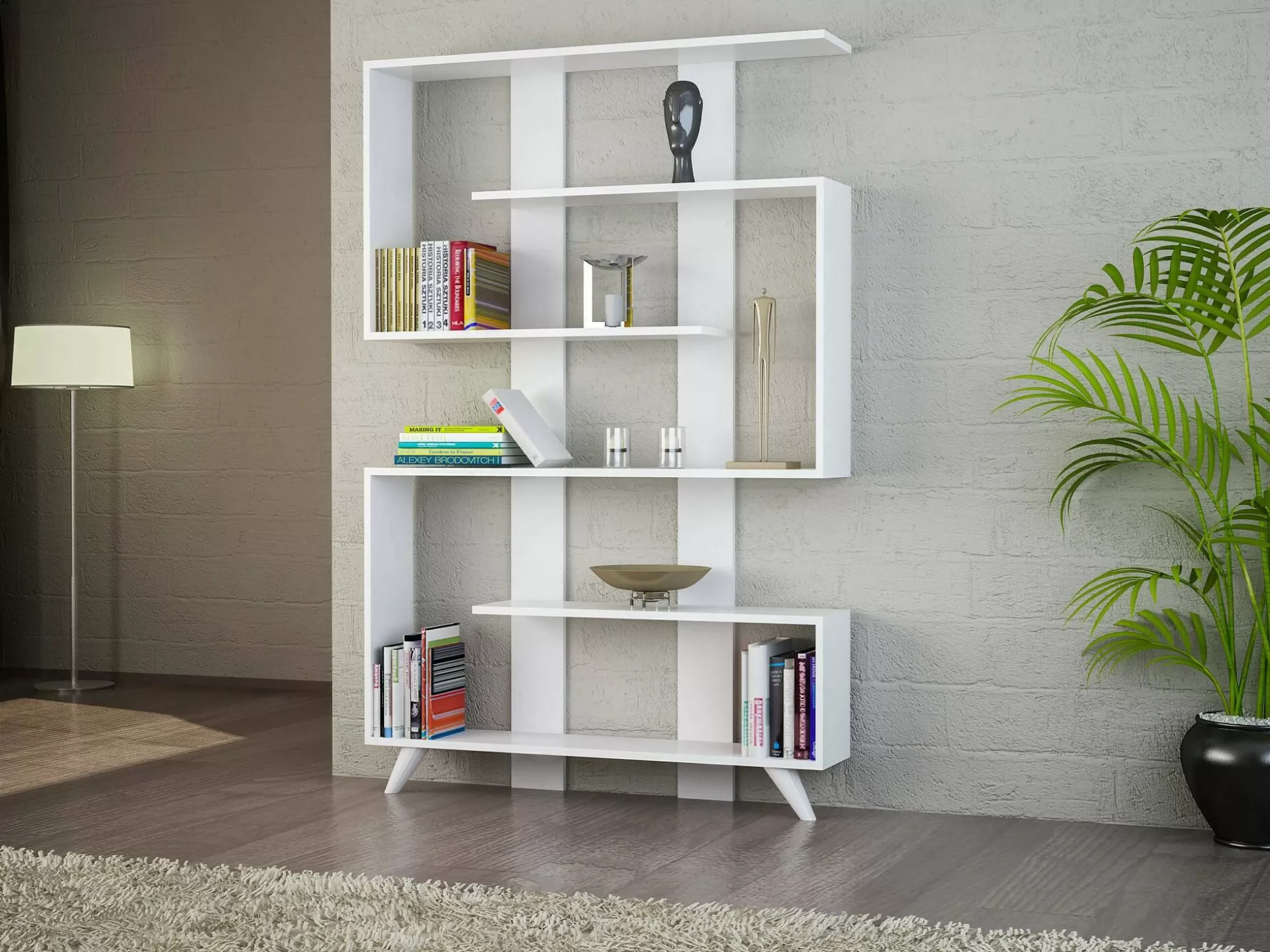 Dmora Librerie<Libreria Spodumene, 120x20h162 cm,