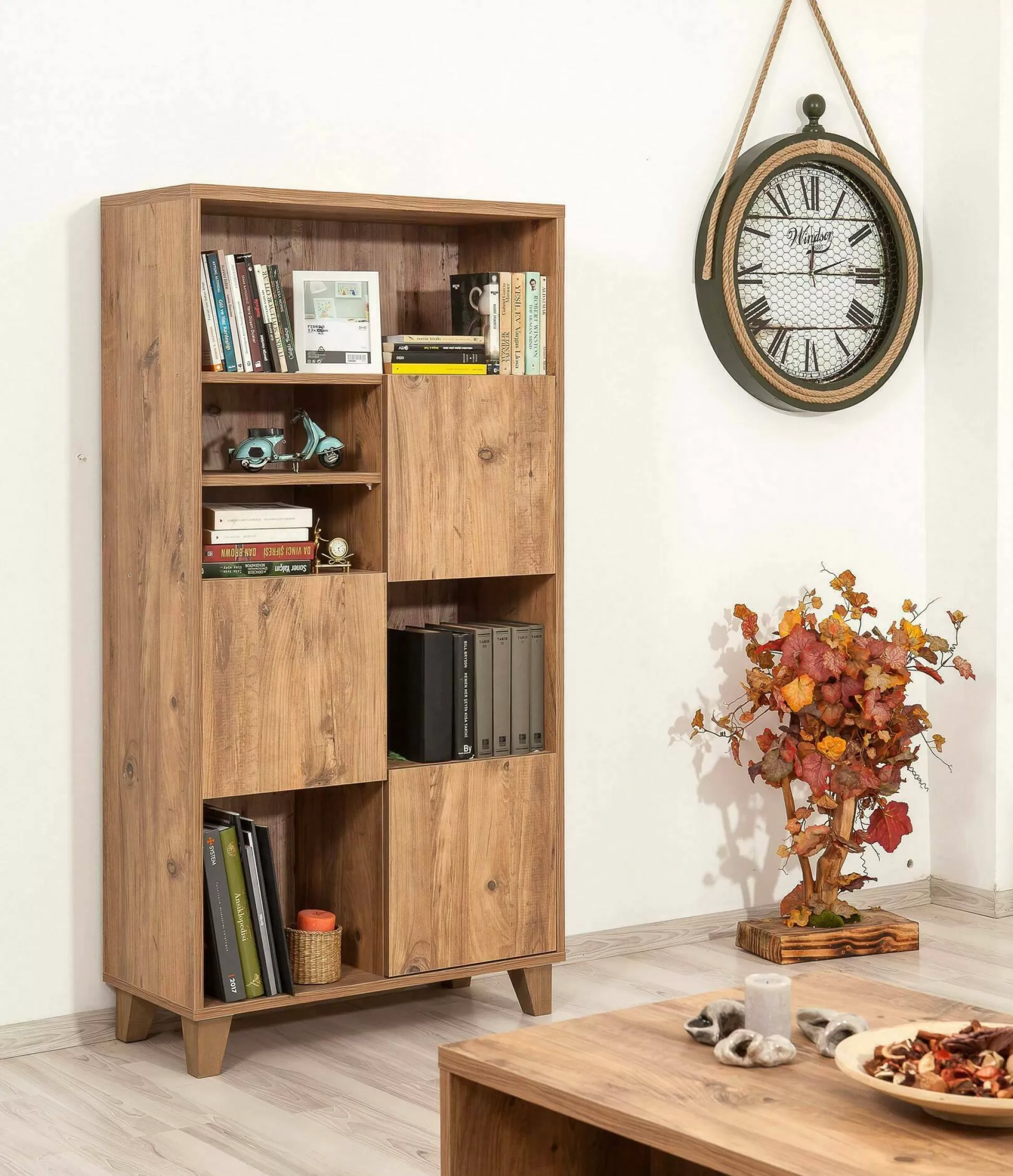 Dmora Librerie<Libreria Yasmin, 80x36 h155 cm,
