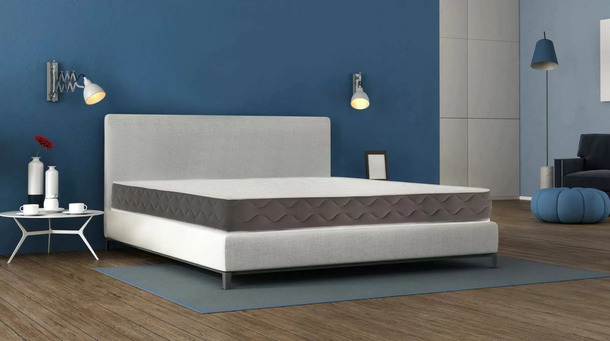 Dmora Materassi Matrimoniali<Materasso matrimoniale Allik, 100% Made in Italy, 160x200xh21 cm