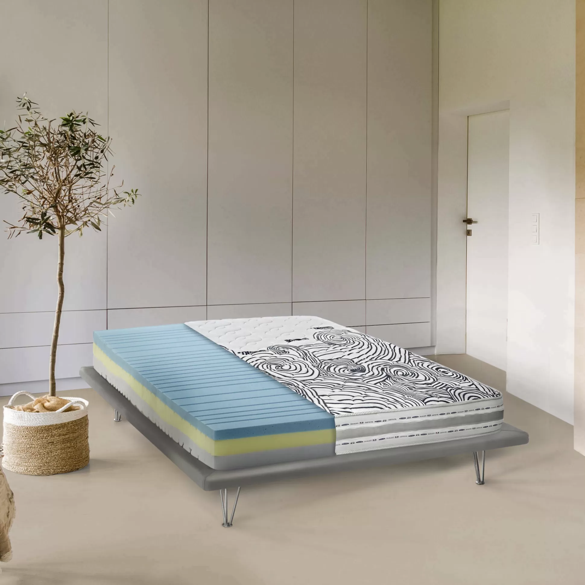 Dmora Materassi Singoli<Materasso singolo Agnone, Anti acaro e Anallergico, Cm 80x190h22