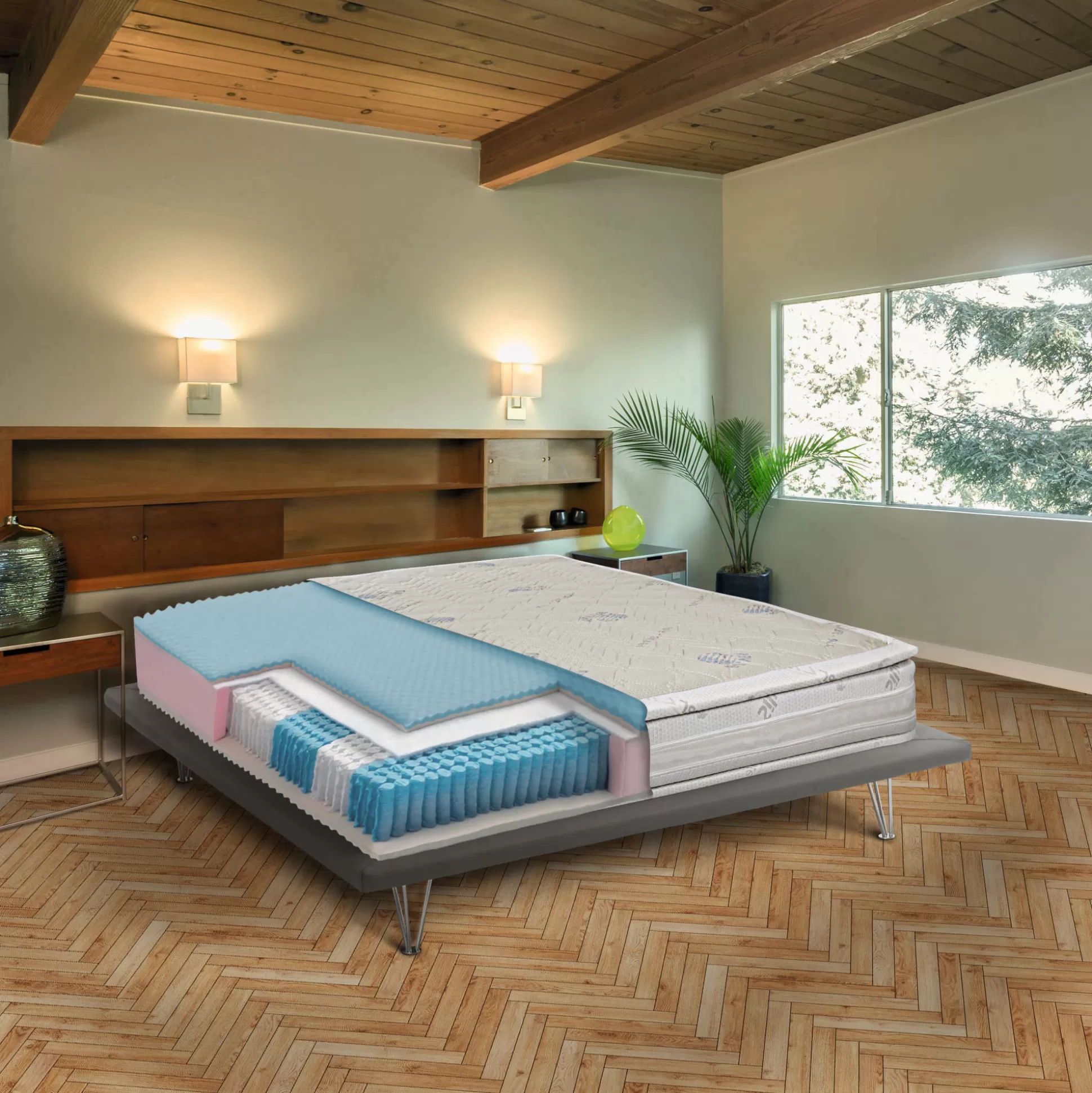Dmora Materassi Singoli<Materasso singolo Altivole, Anti acaro e Anallergico, Cm 80x190h37