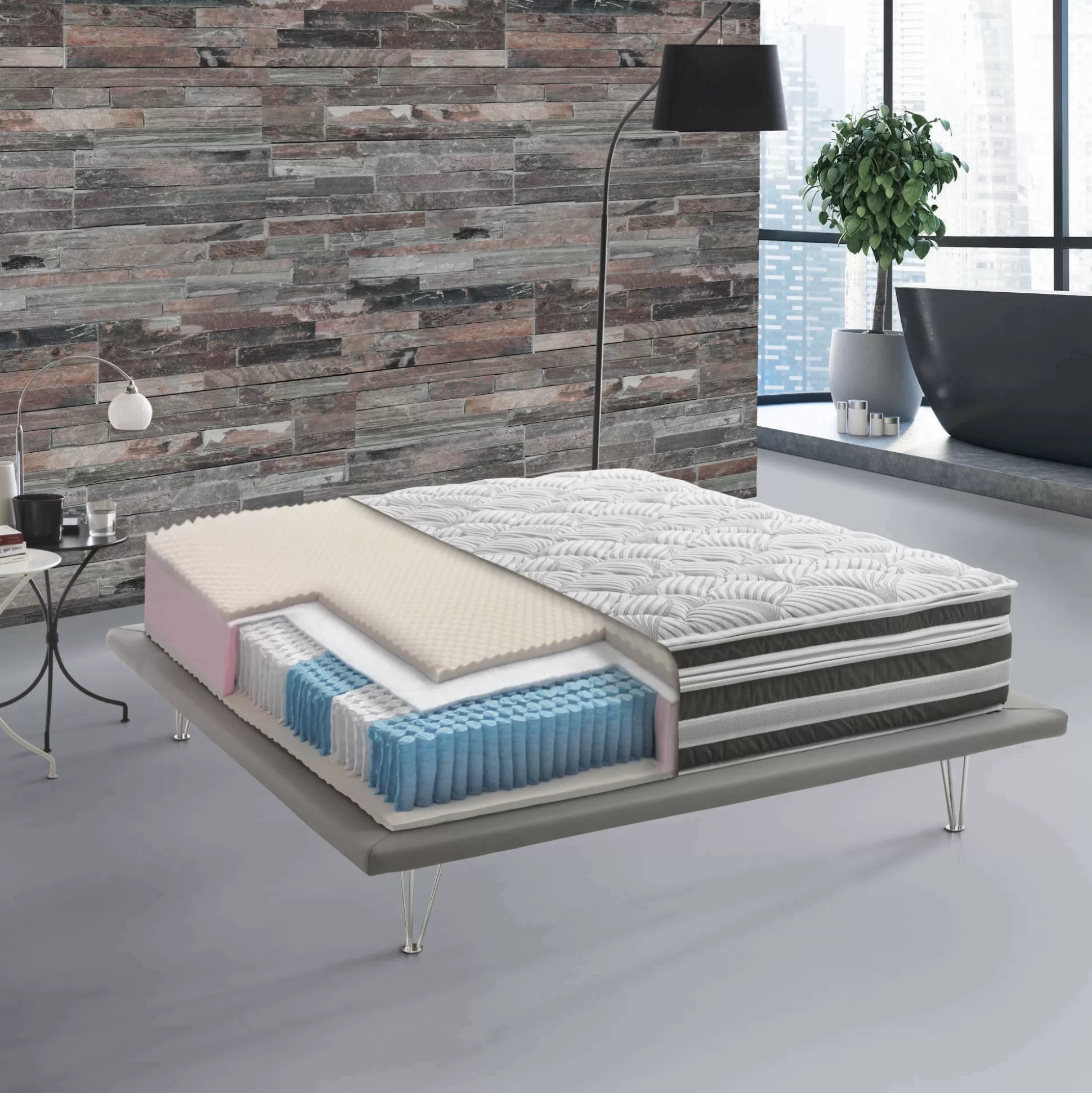 Dmora Materassi Singoli<Materasso singolo Dgerb, Anti acaro e Anallergico, Cm 80x190h32