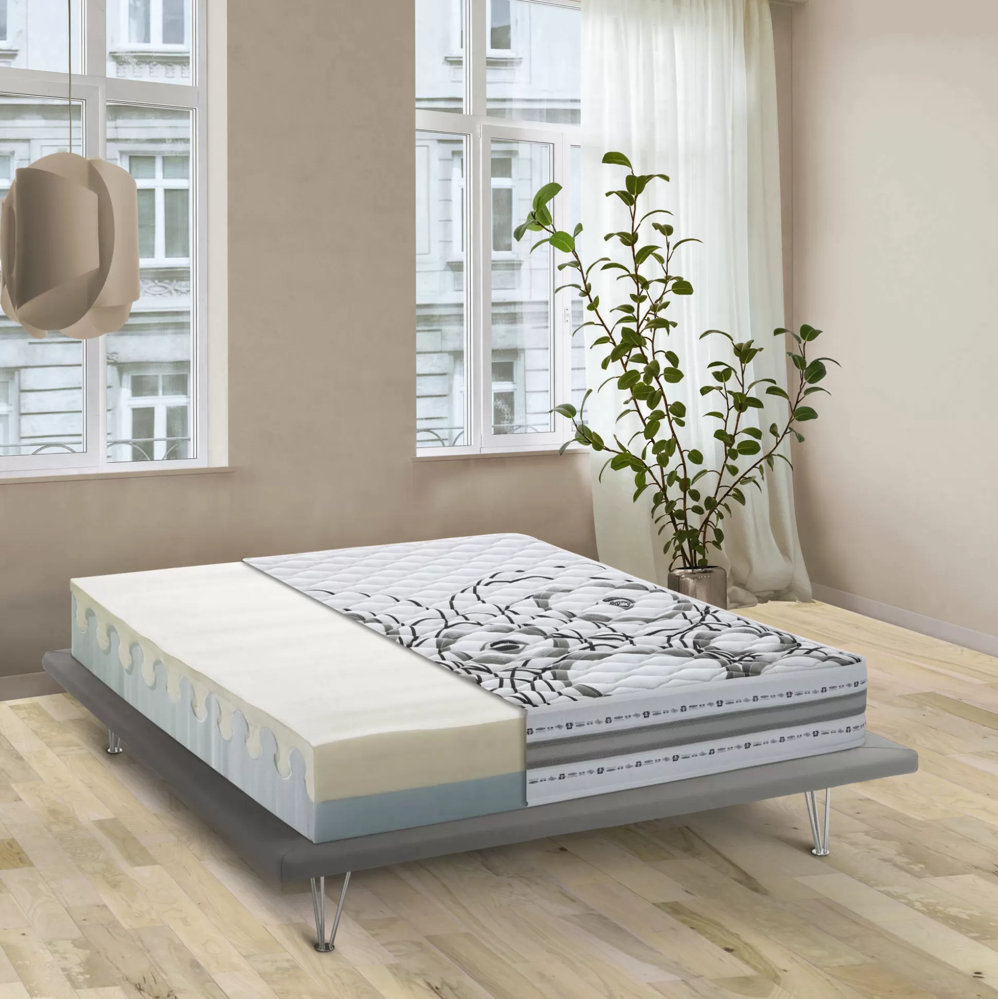 Dmora Materassi Singoli<Materasso singolo Sermenza, Anti acaro e Anallergico, Cm 80x190h 22