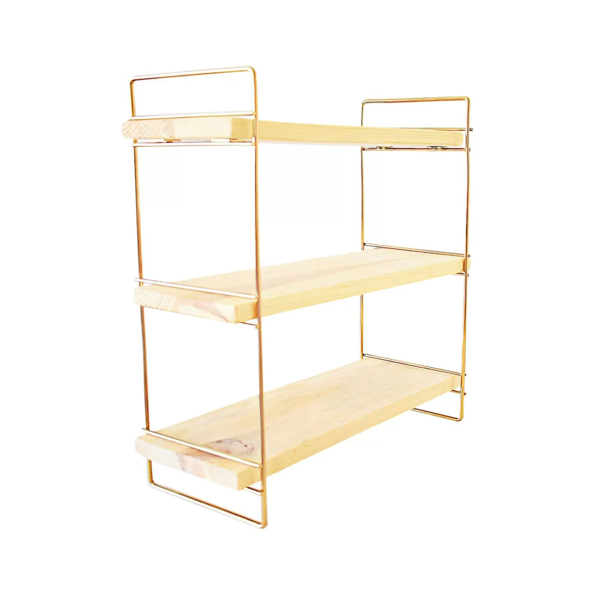 Dmora Mensole<Mensola Edouard, 16x40 h45 cm, Oro e Marrone