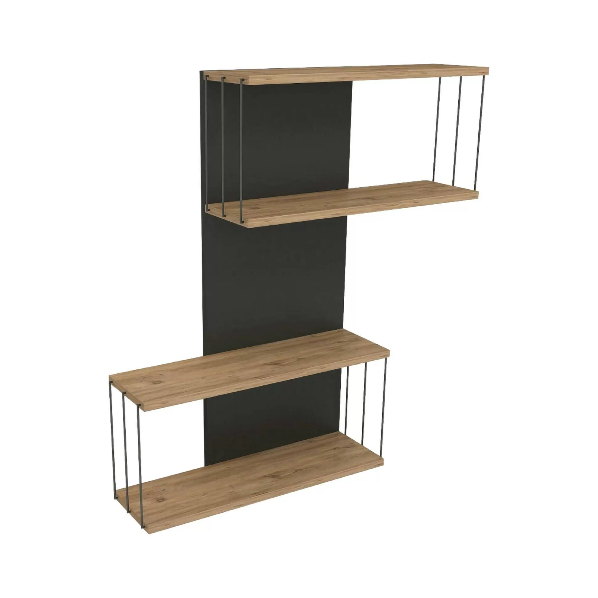 Dmora Mensole<Mensola Gerolama, 65x19h96 cm, Antracite e Rovere
