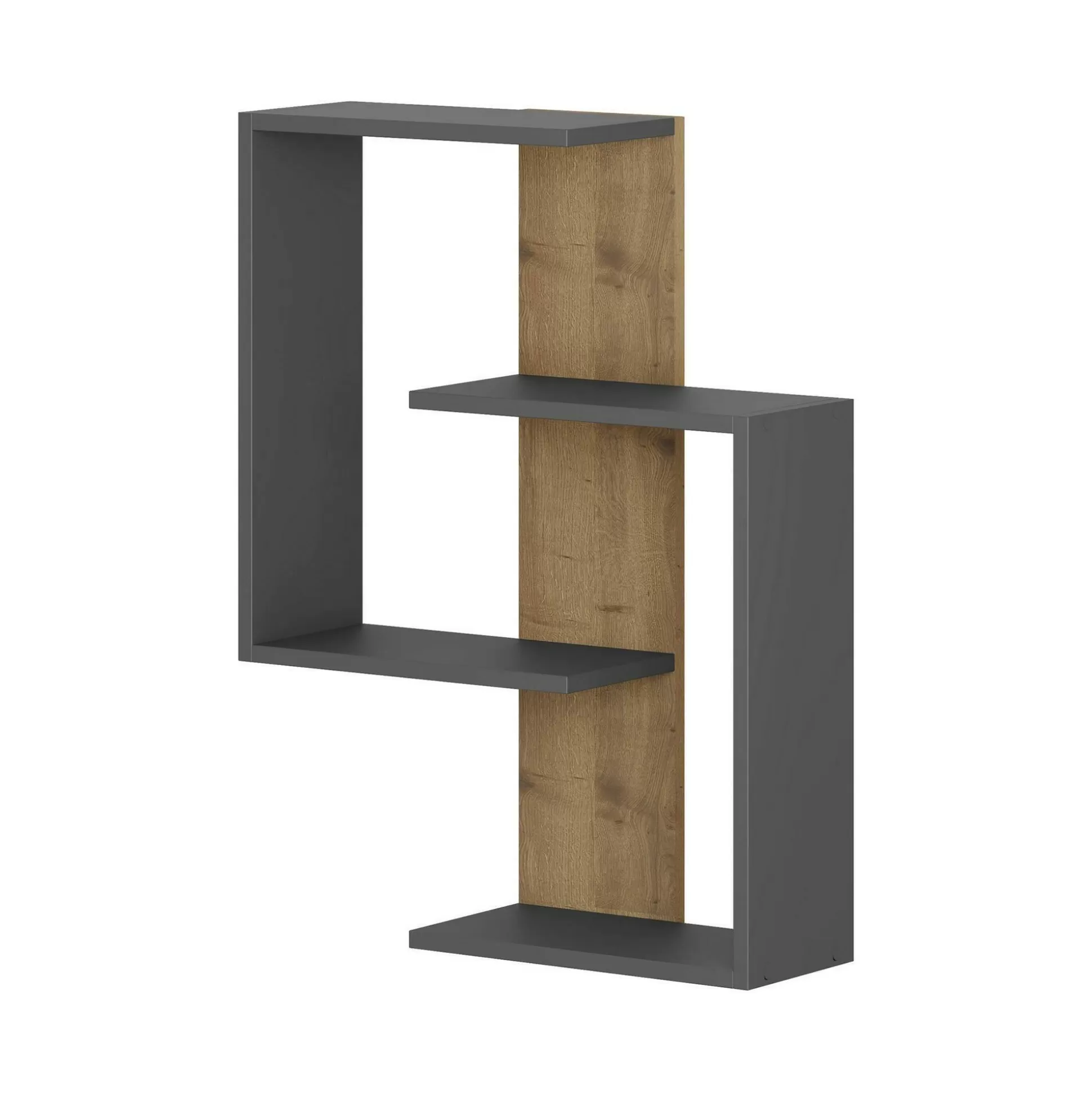 Dmora Mensole<Mensola Irmina, 64x22h85 cm, Antracite e Rovere