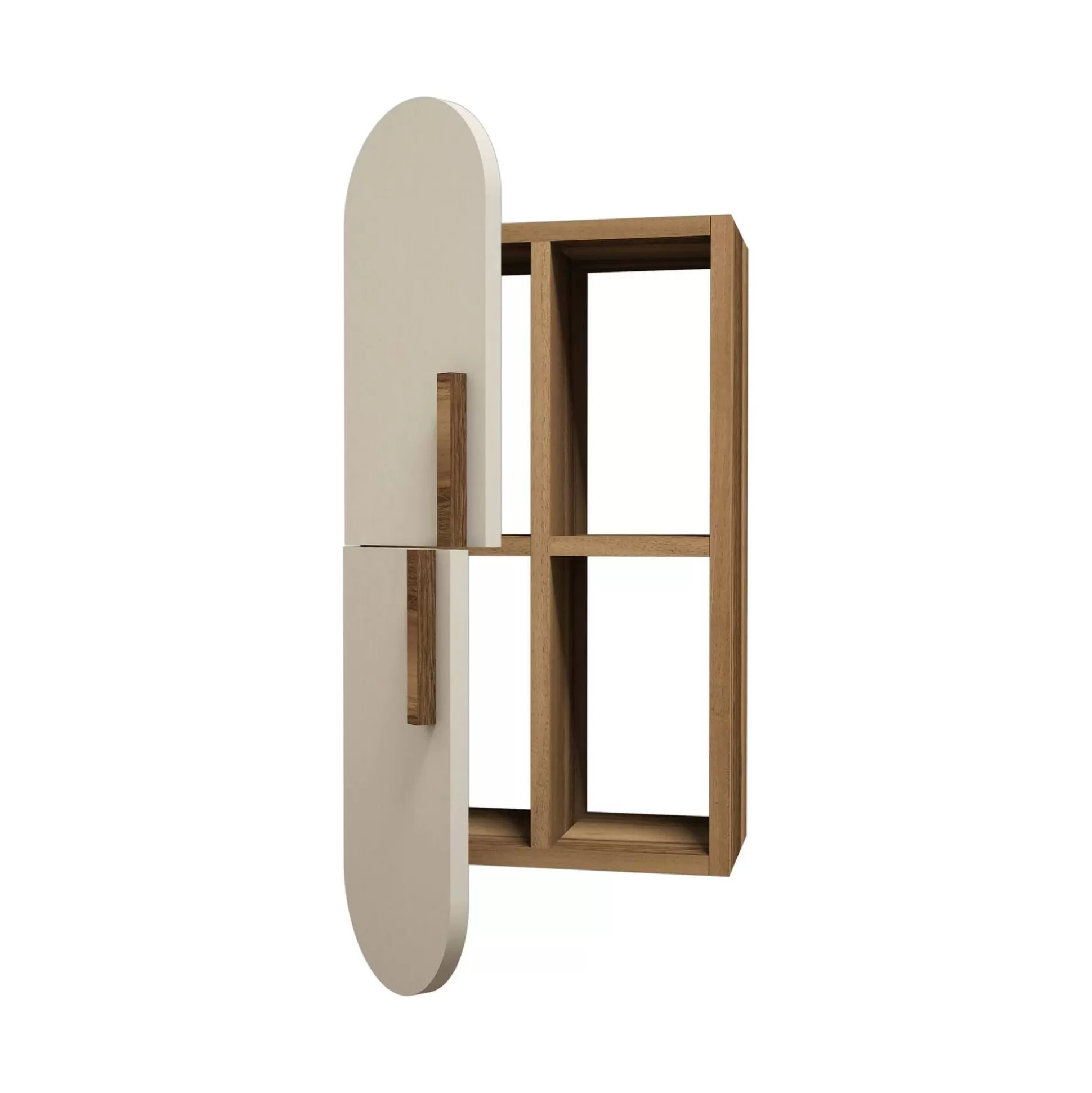 Dmora Mensole<Mensola Nesat, 35x22 h60 cm, Noce e Crema