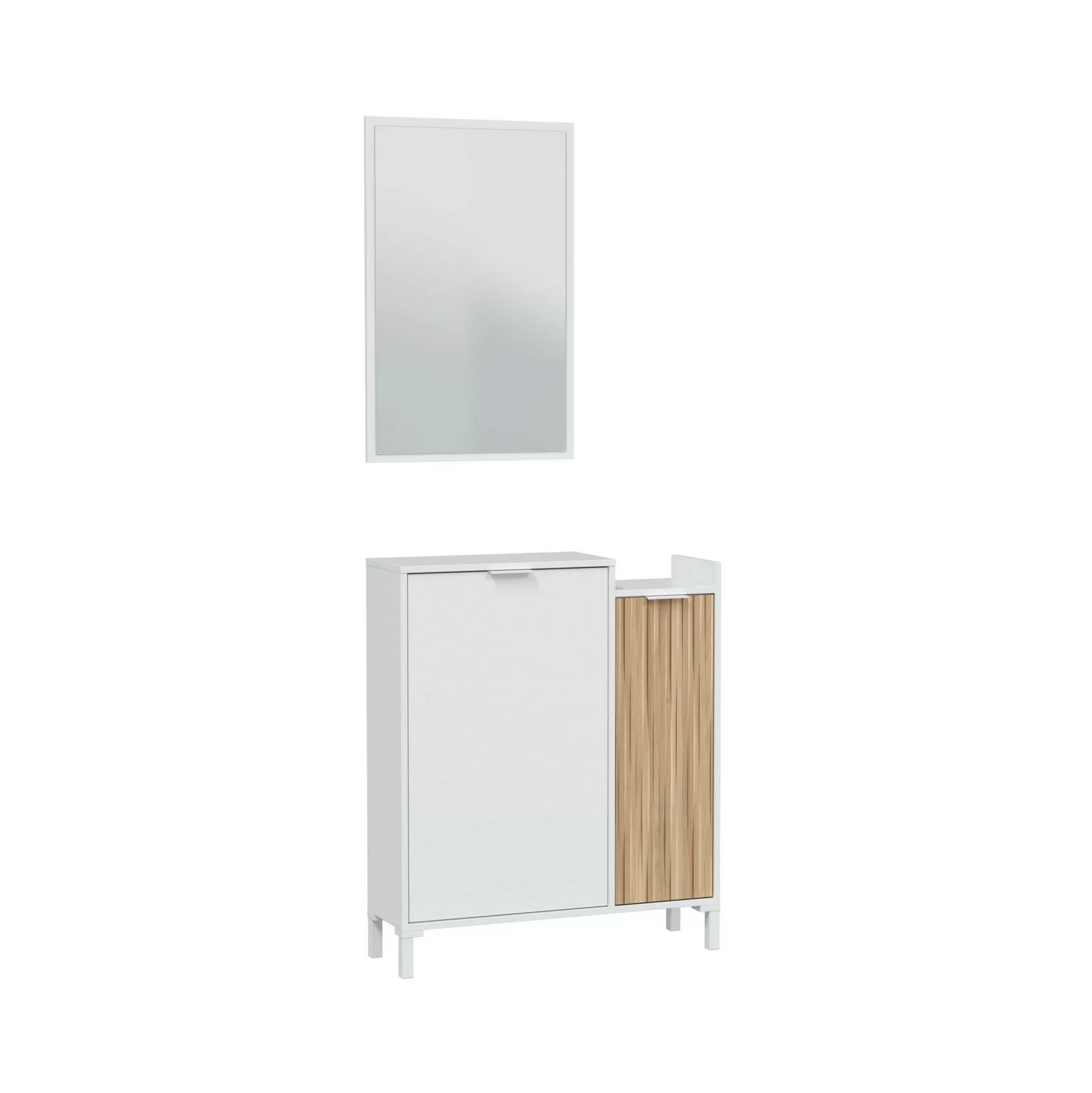 Dmora Mobili Da Ingresso<Mobile da ingresso Alambicco, 77x24h91 cm, Bianco e Rovere
