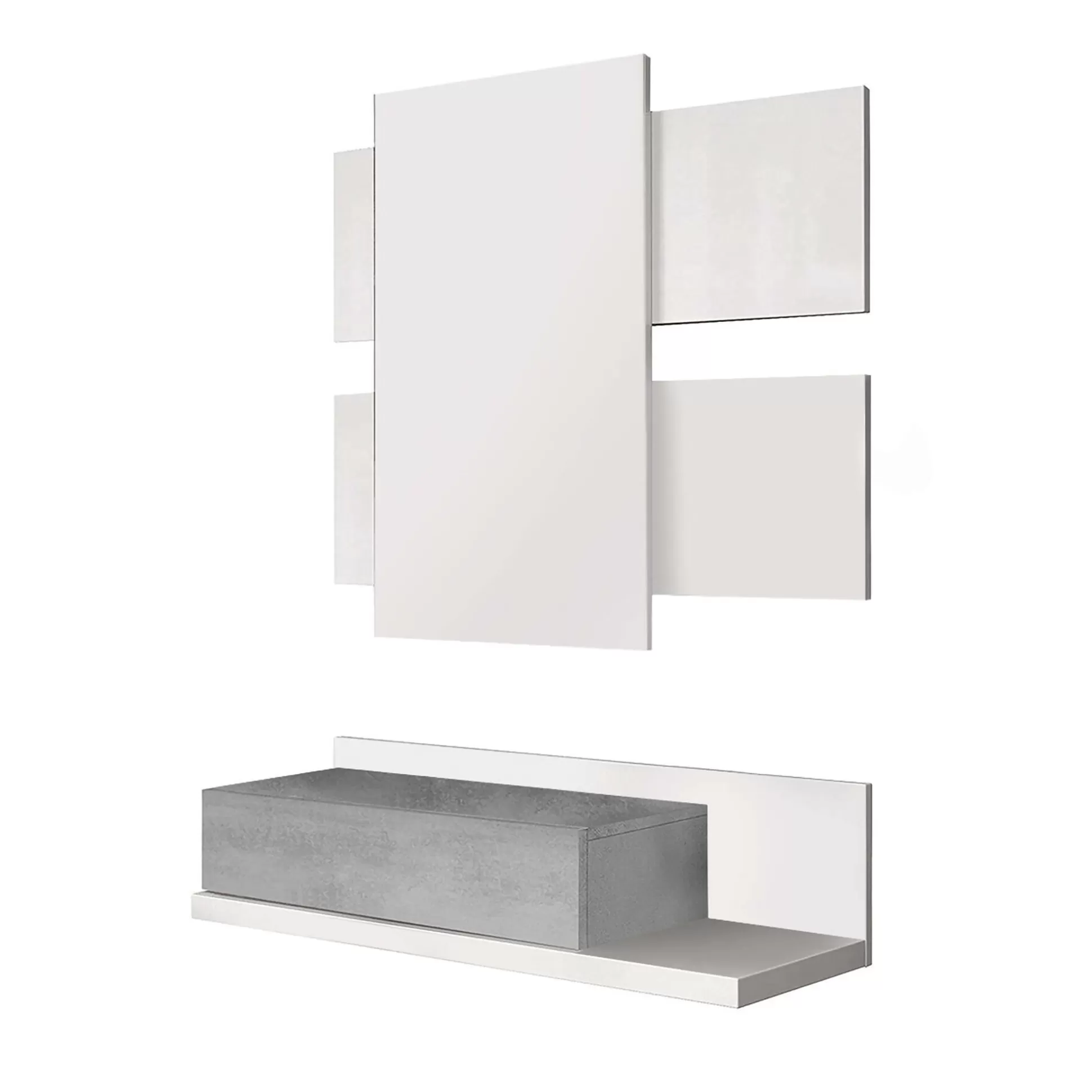 Dmora Mobili Da Ingresso<Mobile da ingresso Anro, 75x29h90 cm, Bianco e Cemento