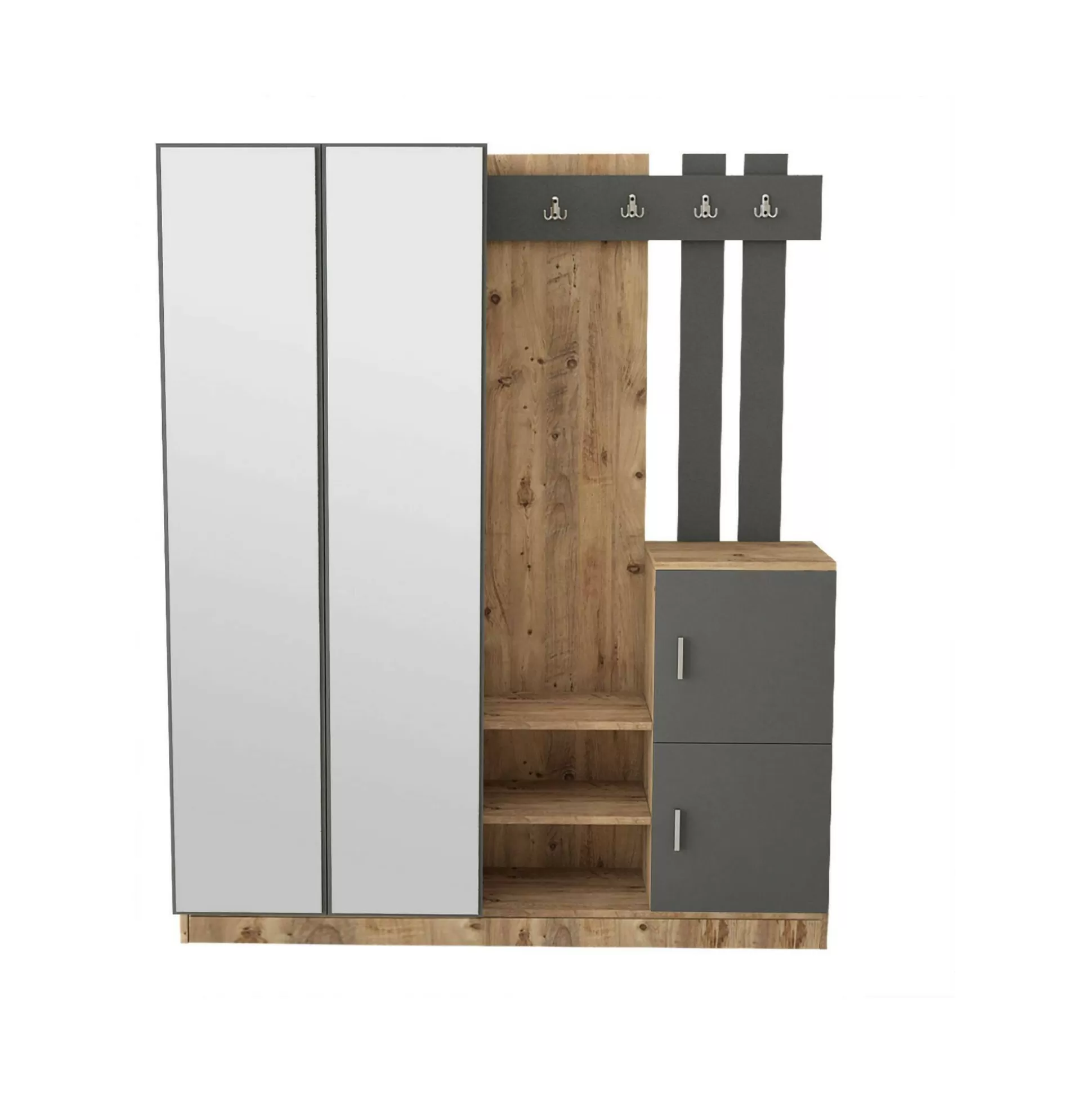 Dmora Mobili Da Ingresso<Mobile da ingresso Arcibaldo, 147x38h180 cm, Quercia e Antracite