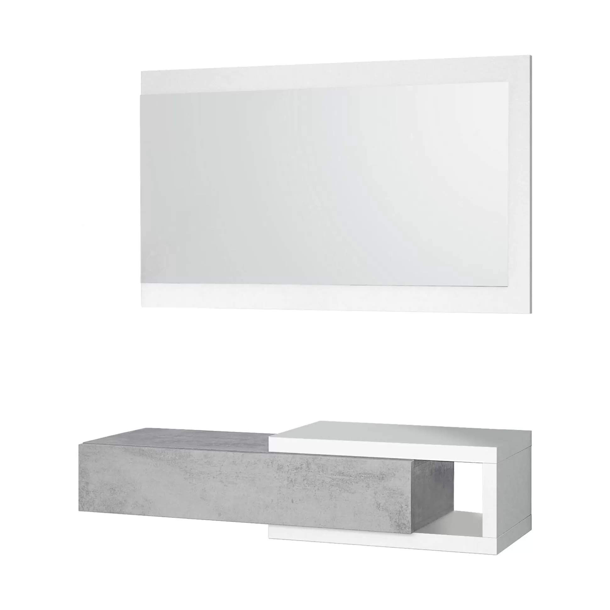 Dmora Mobili Da Ingresso<Mobile da ingresso Arty, 95x26h69 cm, Bianco e Cemento