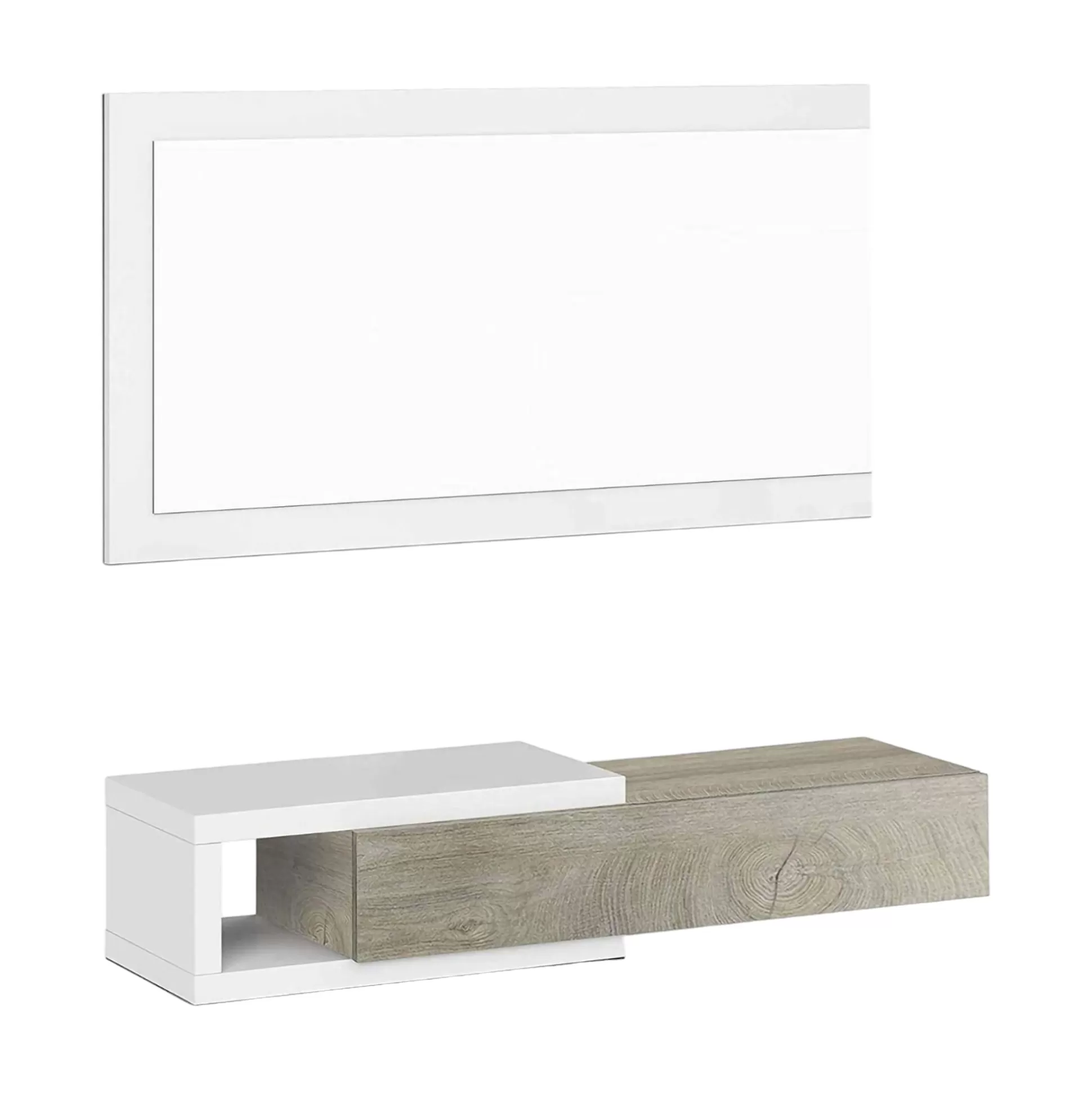 Dmora Mobili Da Ingresso<Mobile da ingresso Arty, 95x26h69 cm, Bianco e Rovere
