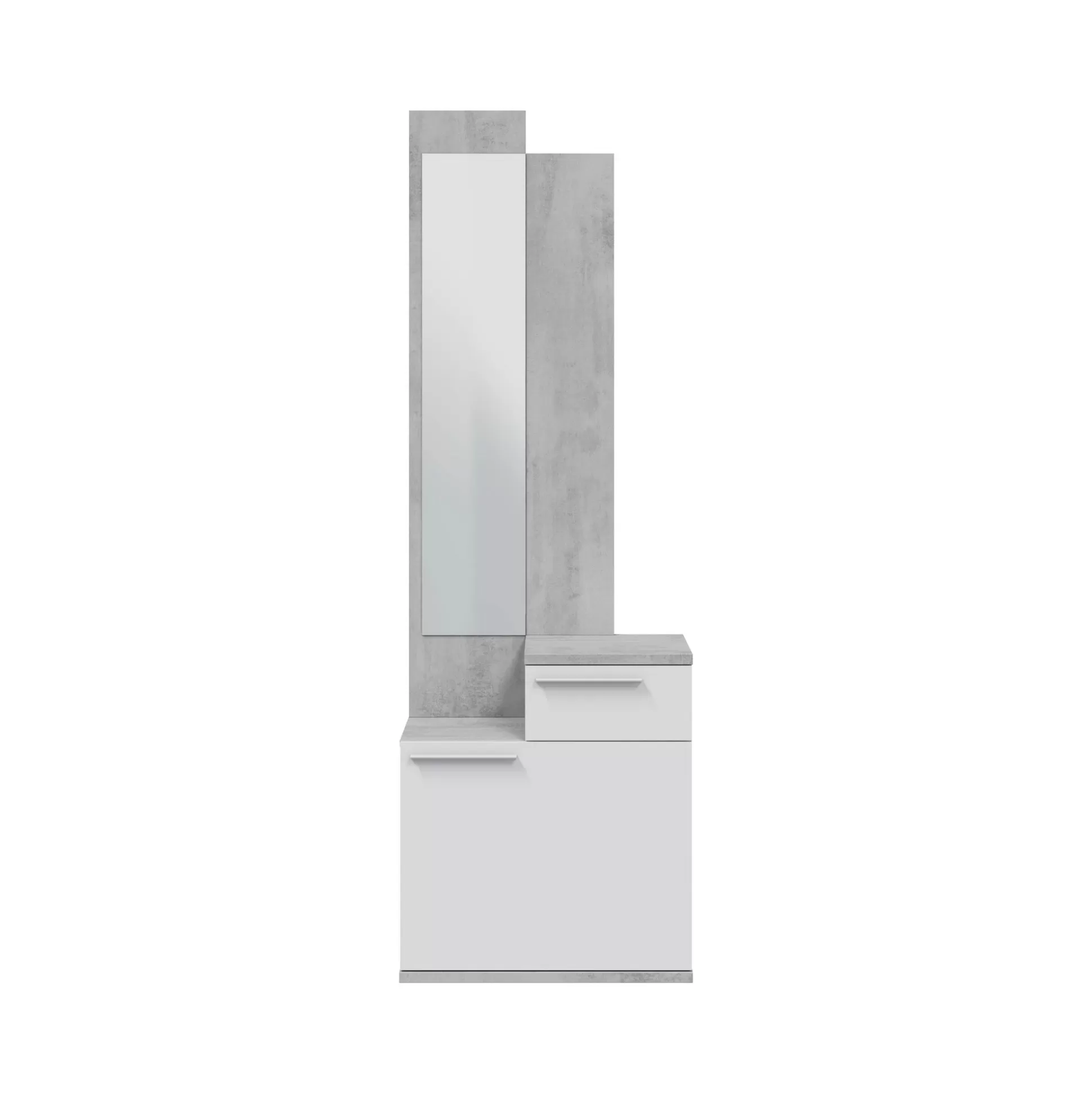 Dmora Mobili Da Ingresso<Mobile da ingresso Azzurro, 61x28h185 cm, Cemento e Bianco lucido