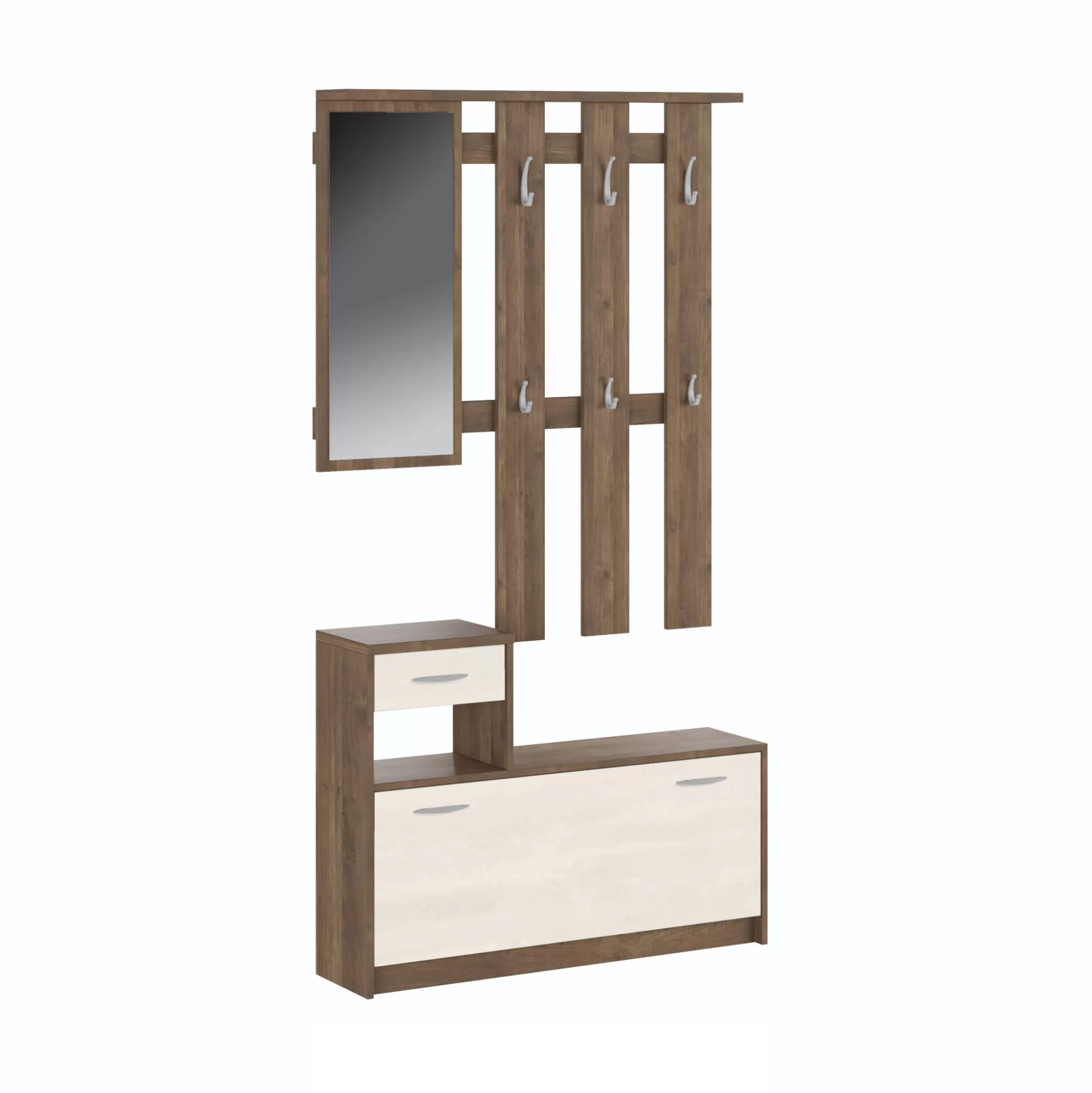Dmora Mobili Da Ingresso<Mobile da ingresso Daa, 100x26h190 cm, Bianco e Quercia