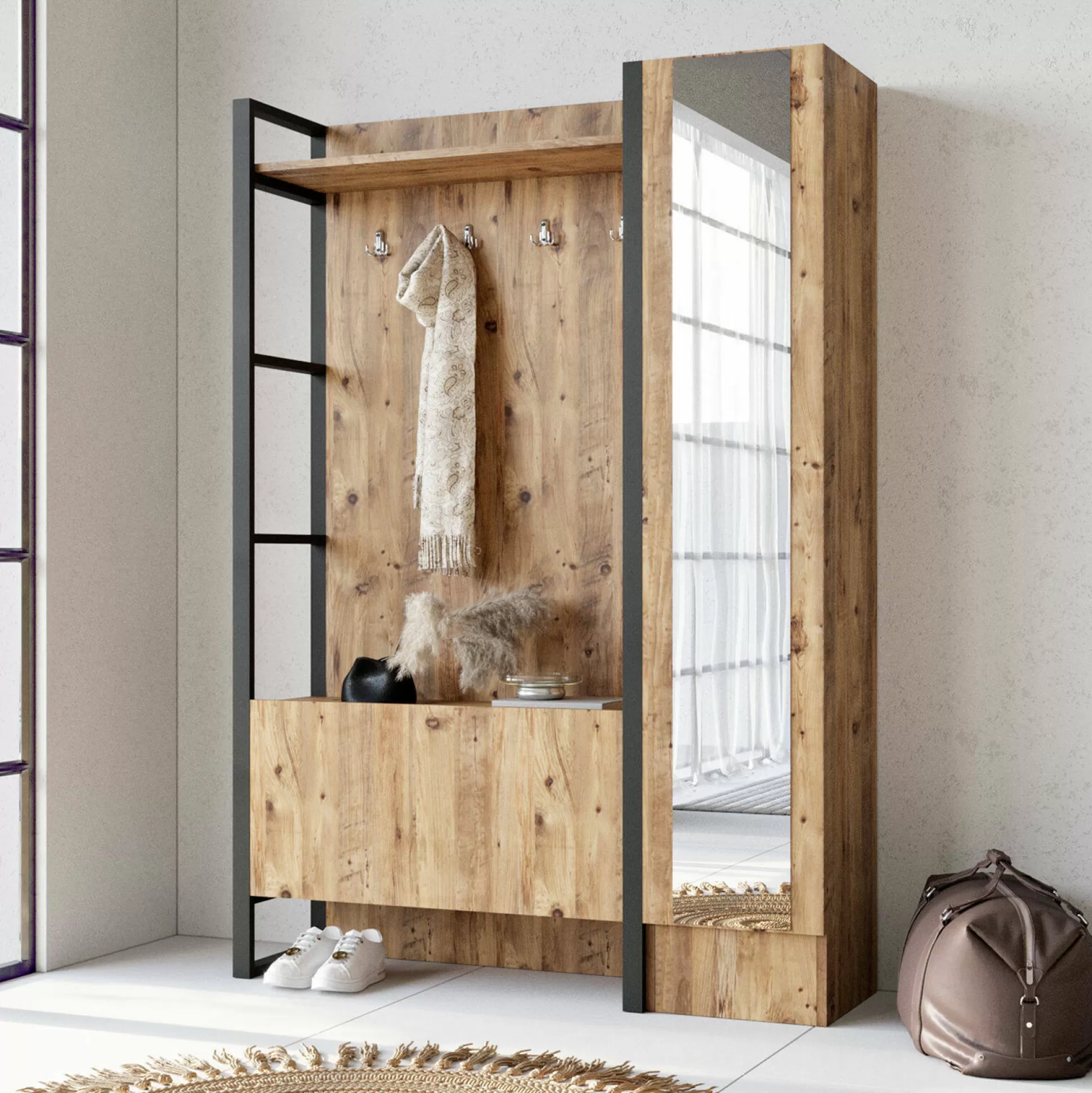 Dmora Mobili Da Ingresso<Mobile da ingresso Damasco, 126x34 h180 cm,