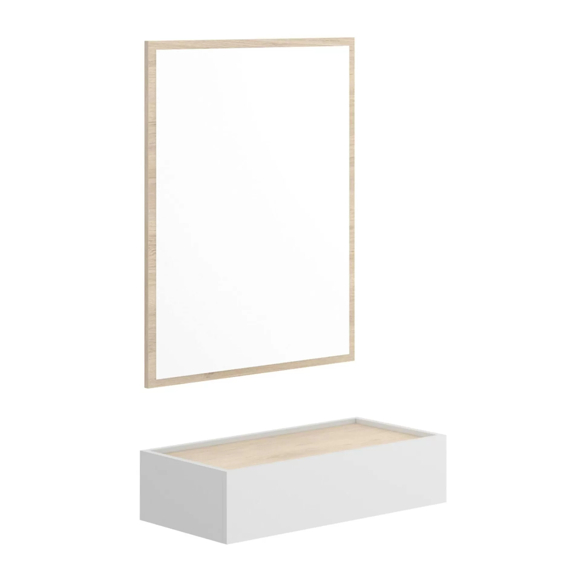 Dmora Mobili Da Ingresso<Mobile da ingresso Dmujesa, 33x63h16 cm, Bianco e Rovere
