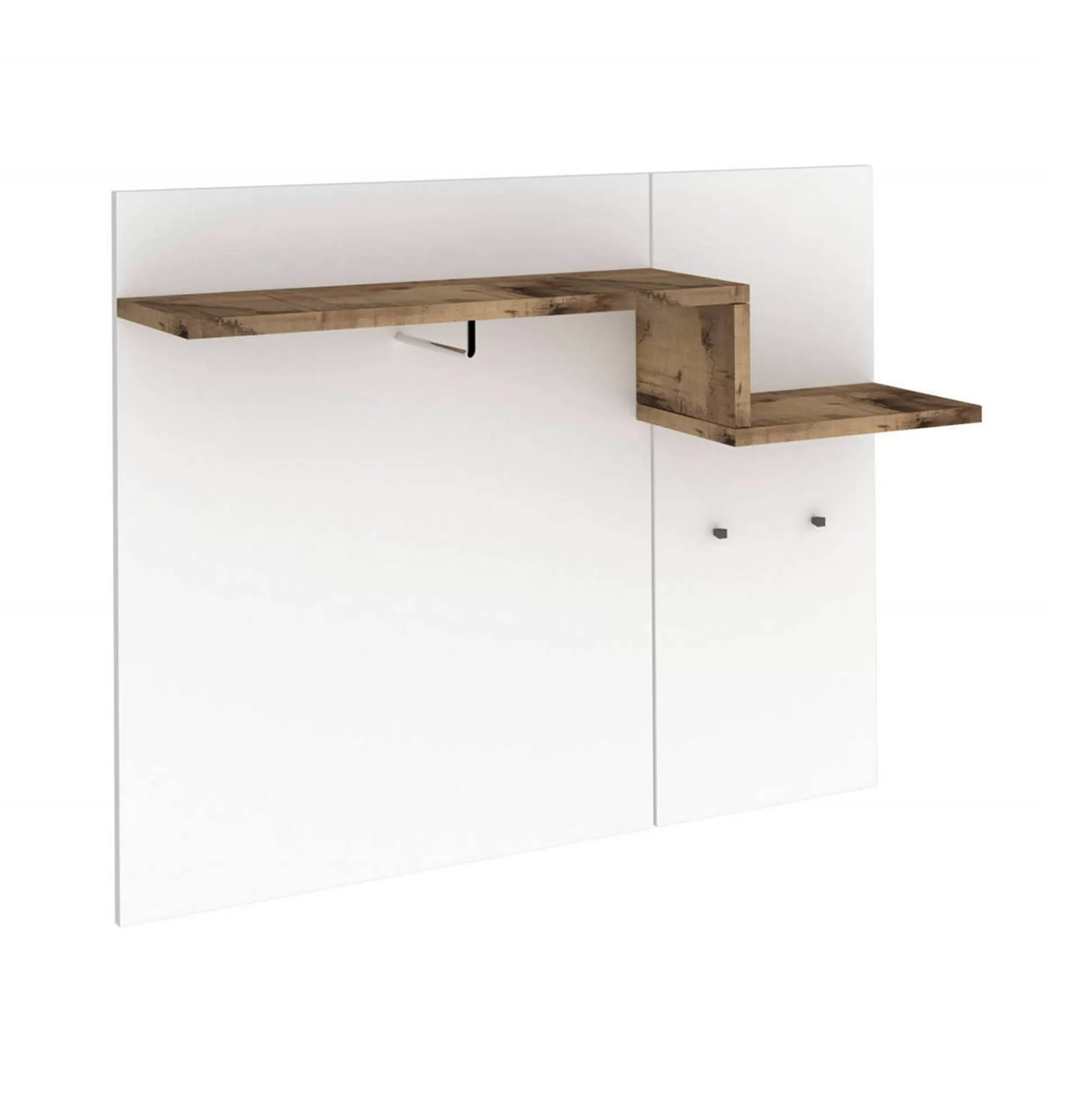 Dmora Mobili Da Ingresso<Mobile da ingresso Mugello, cm 120x30h100, Bianco lucido e Acero