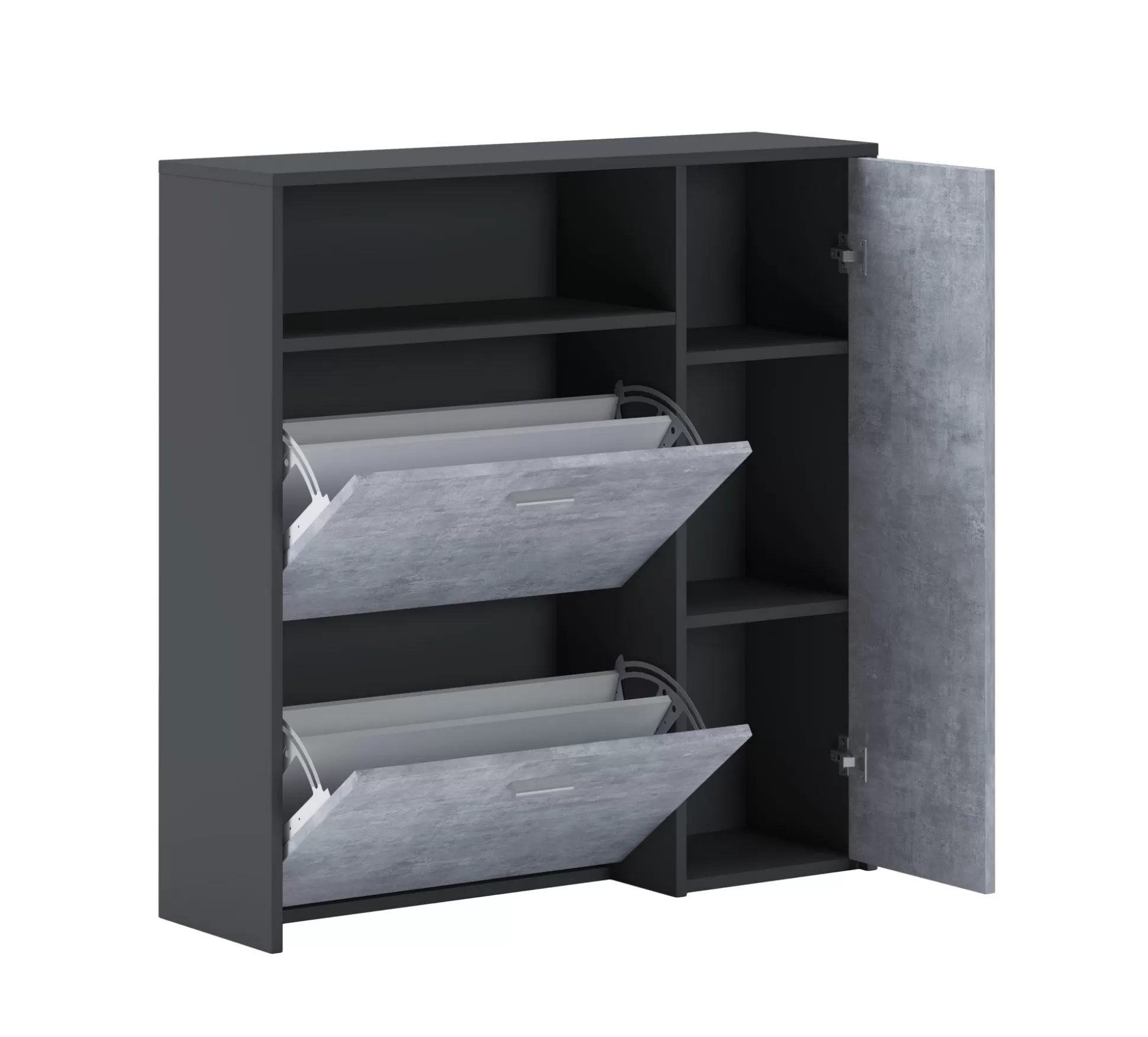 Dmora Mobili Da Ingresso<Mobile da ingresso Scultore, 92x27h94 cm, Antracite e Cemento
