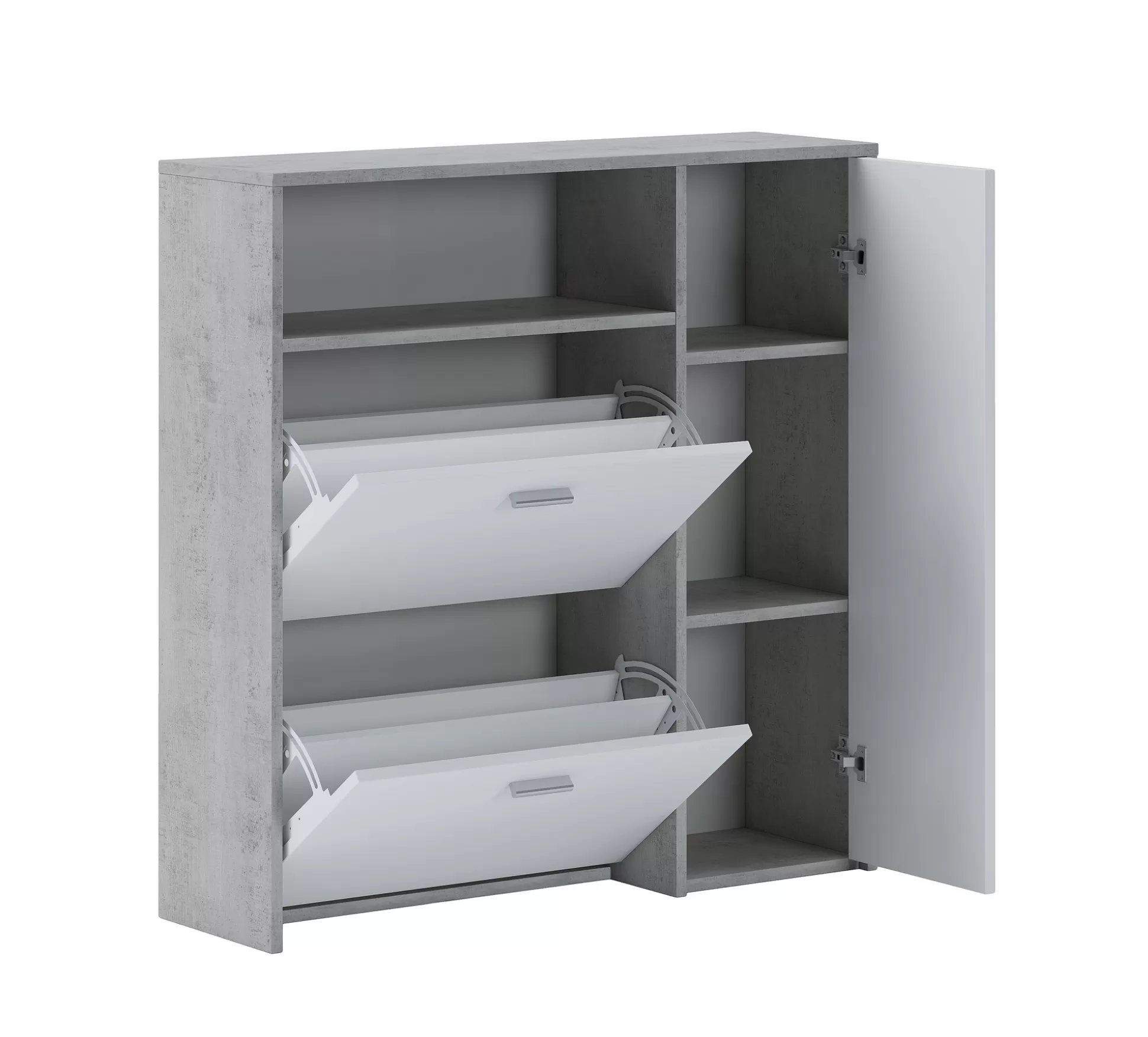 Dmora Mobili Da Ingresso<Mobile da ingresso Scultore, 92x27h94 cm, Cemento e Bianco