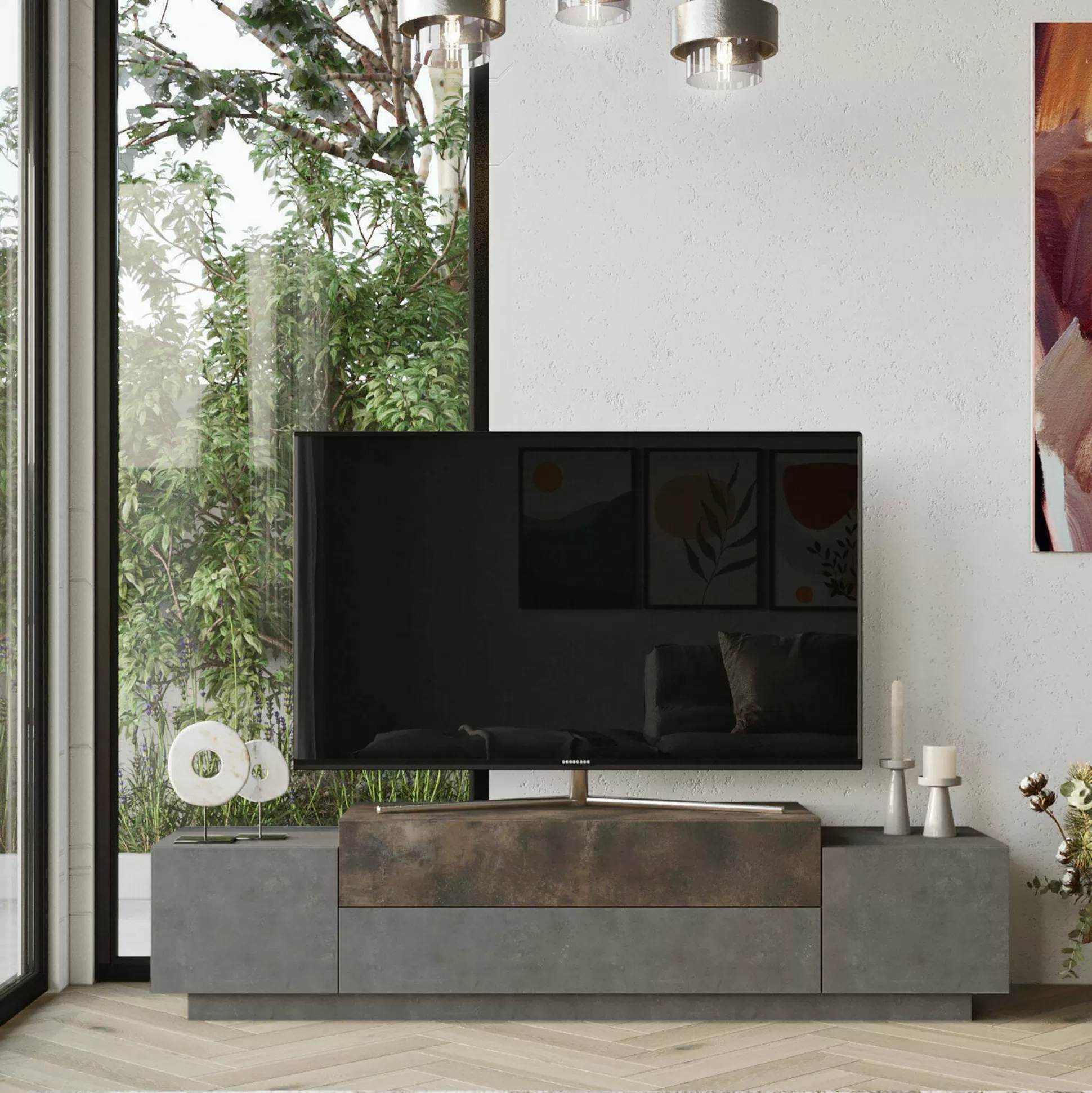 Dmora Mobili Porta Tv<Mobile porta TV Abriola, 160x37 h39 cm,