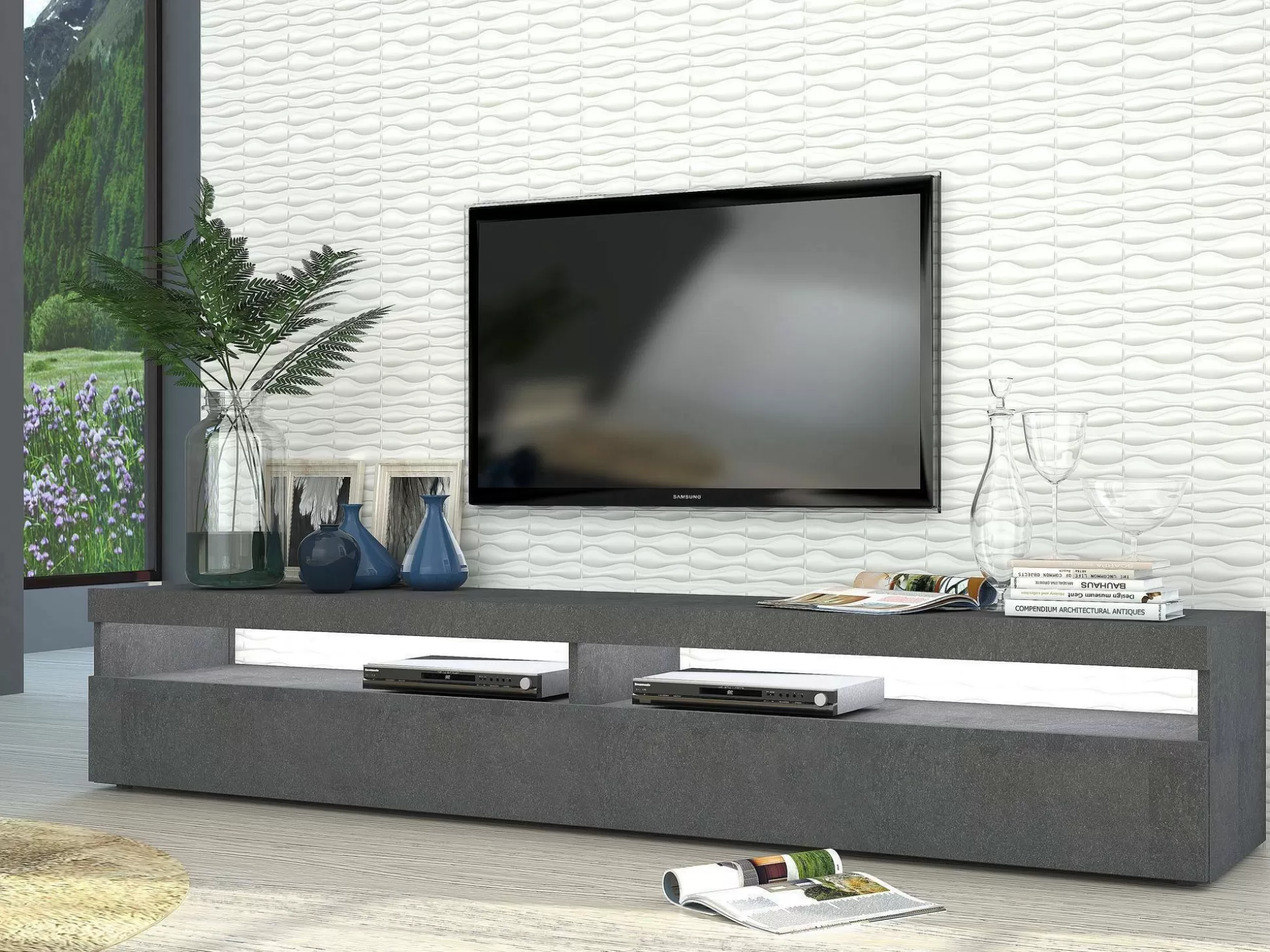 Dmora Mobili Porta Tv<Mobile porta TV Active, , con luce LED