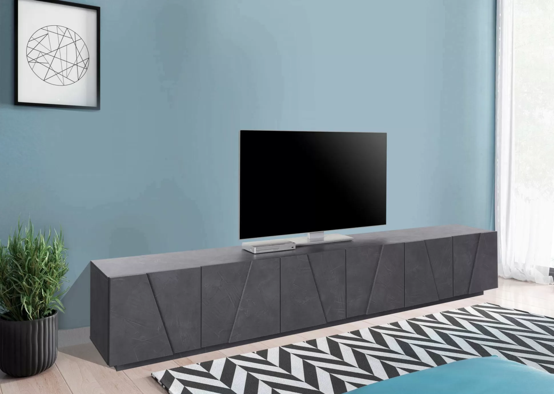 Dmora Mobili Porta Tv<Mobile porta TV Aemilor, cm 244x44h46,