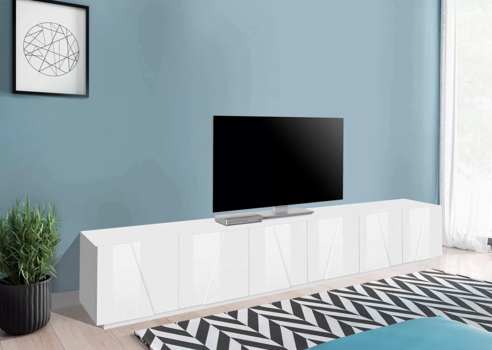 Dmora Mobili Porta Tv<Mobile porta TV Aemilor, cm 244x44h46,