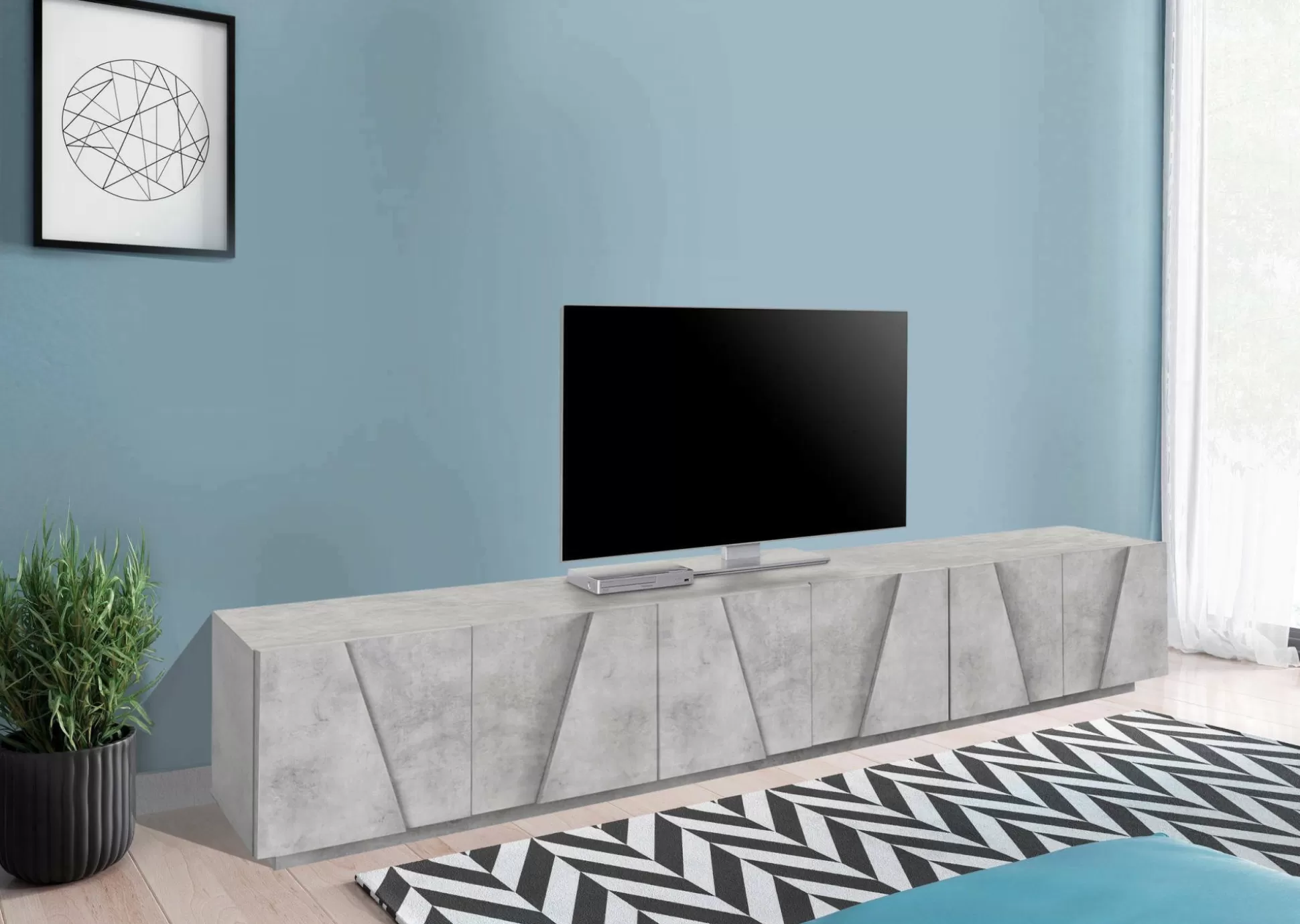 Dmora Mobili Porta Tv<Mobile porta TV Aemilor, cm 244x44h46, scuro