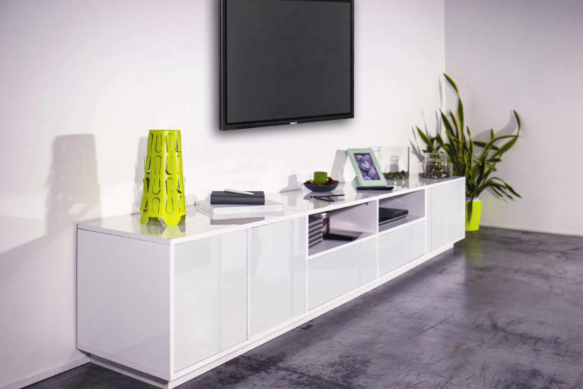 Dmora Mobili Porta Tv<Mobile porta TV Albak, cm 260x41h46,