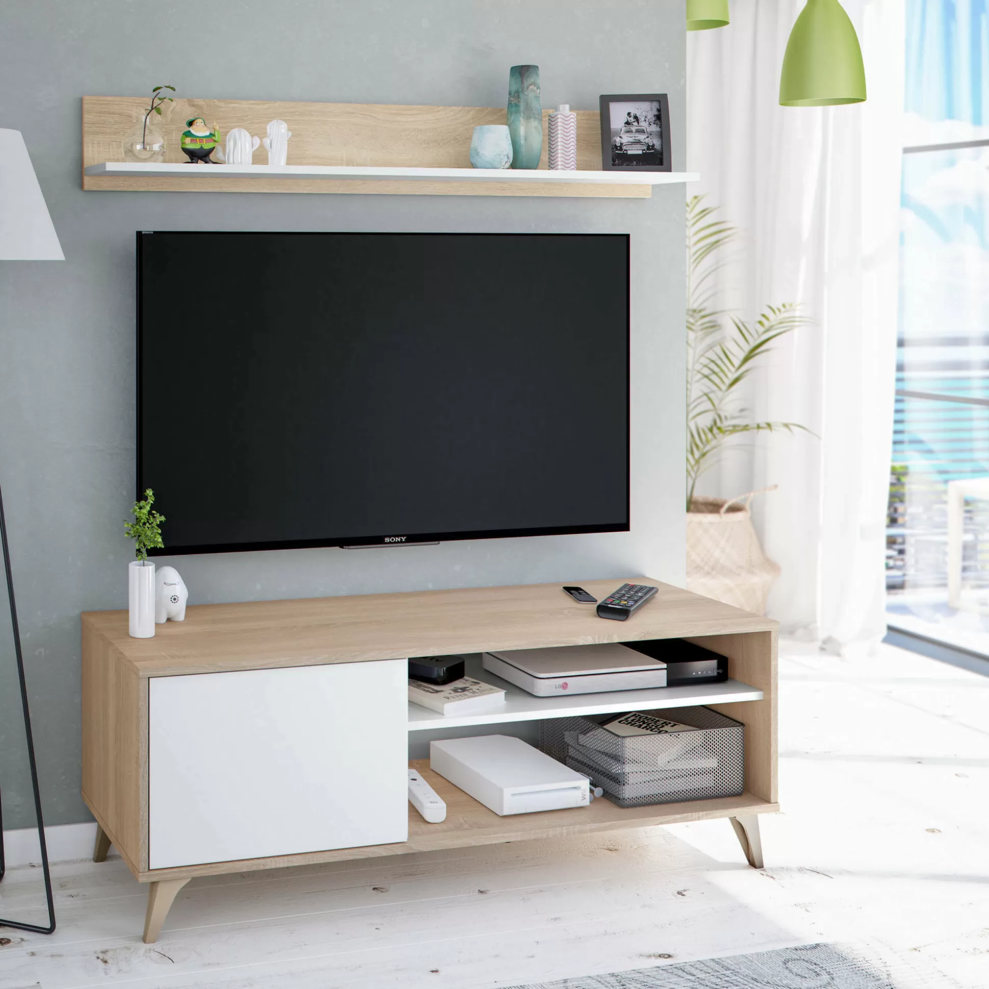 Dmora Mobili Porta Tv<Mobile porta TV Amerino, 135x40h50 cm,