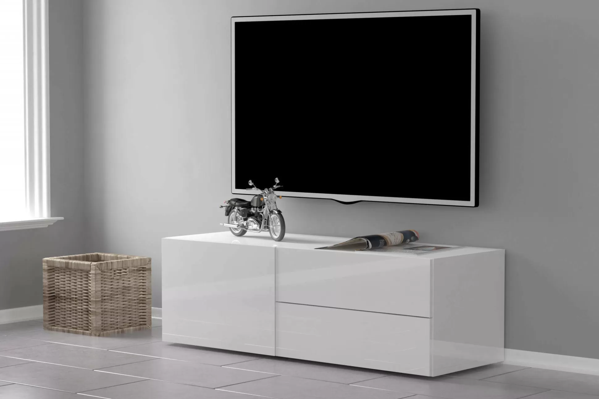 Dmora Mobili Porta Tv<Mobile porta TV Amleto, cm 110x40h35,