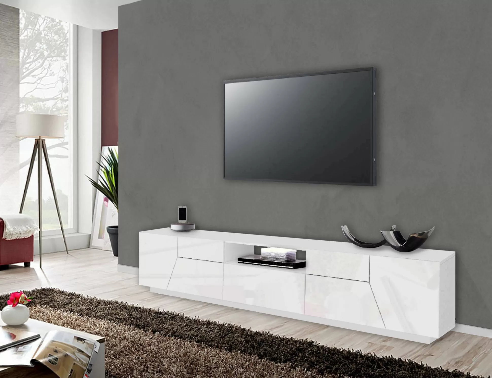Dmora Mobili Porta Tv<Mobile porta TV Animai, cm 220x43h46,