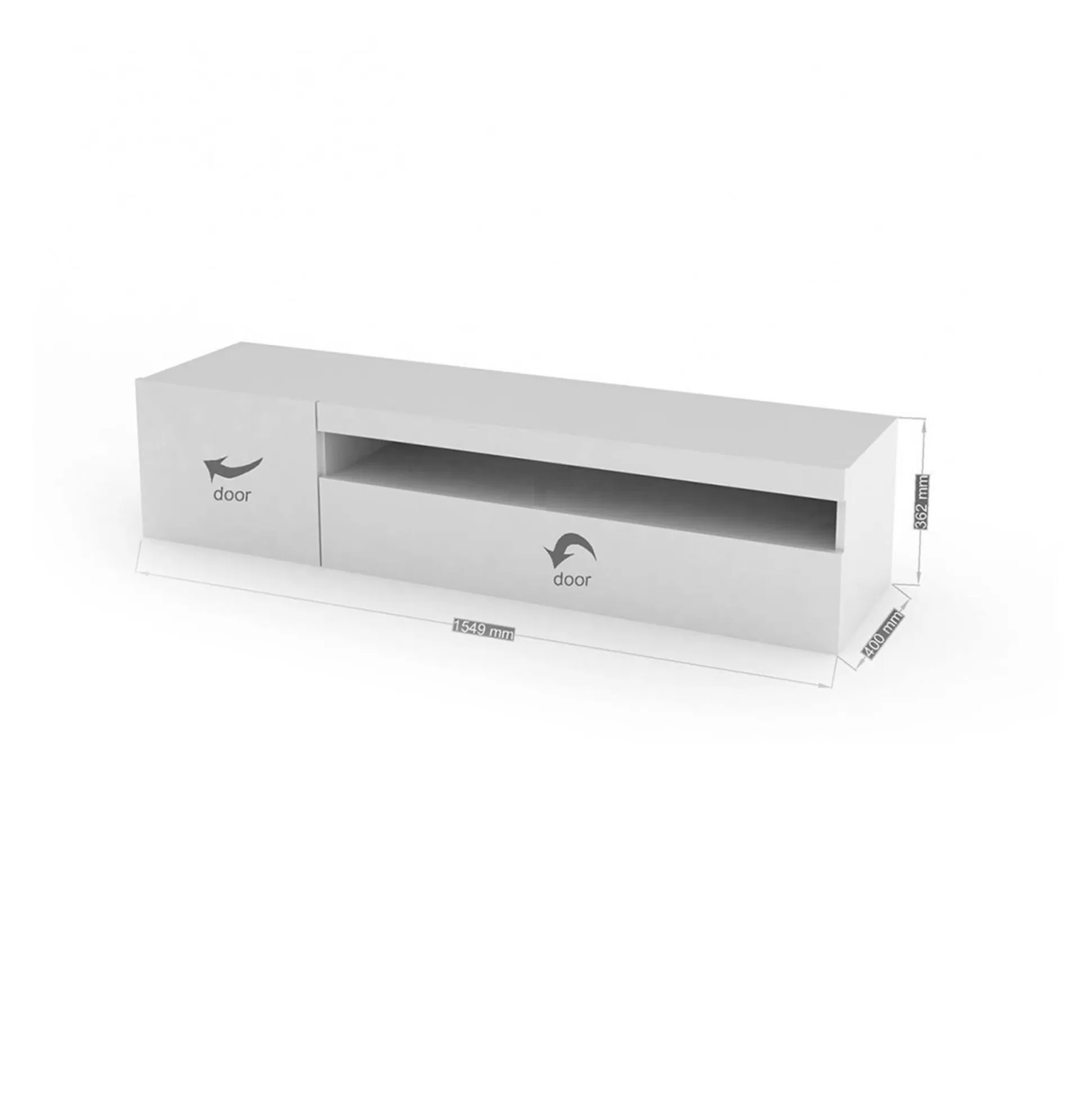 Dmora Mobili Porta Tv<Mobile porta TV Ardy, , con luce LED