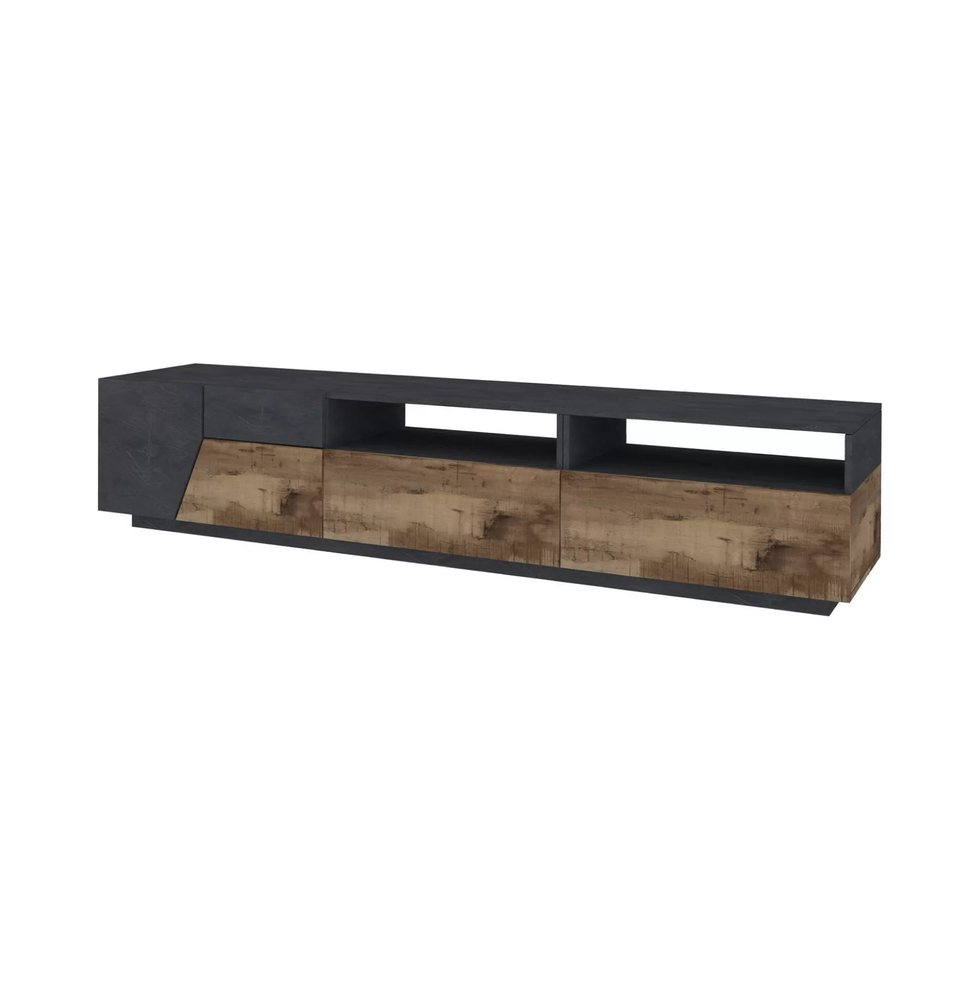 Dmora Mobili Porta Tv<Mobile porta TV Arghi, cm 200x43h46, Ardesia e Acero