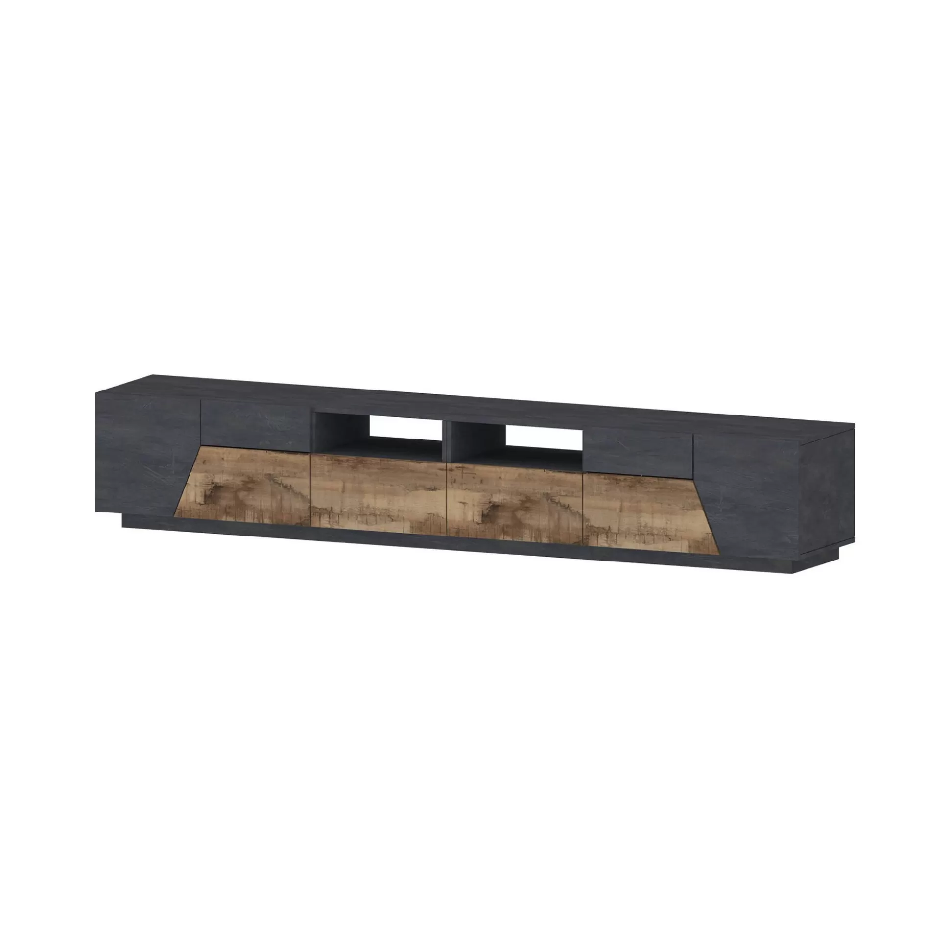 Dmora Mobili Porta Tv<Mobile porta TV Asdrubale, cm 260x43h46, Ardesia e Acero