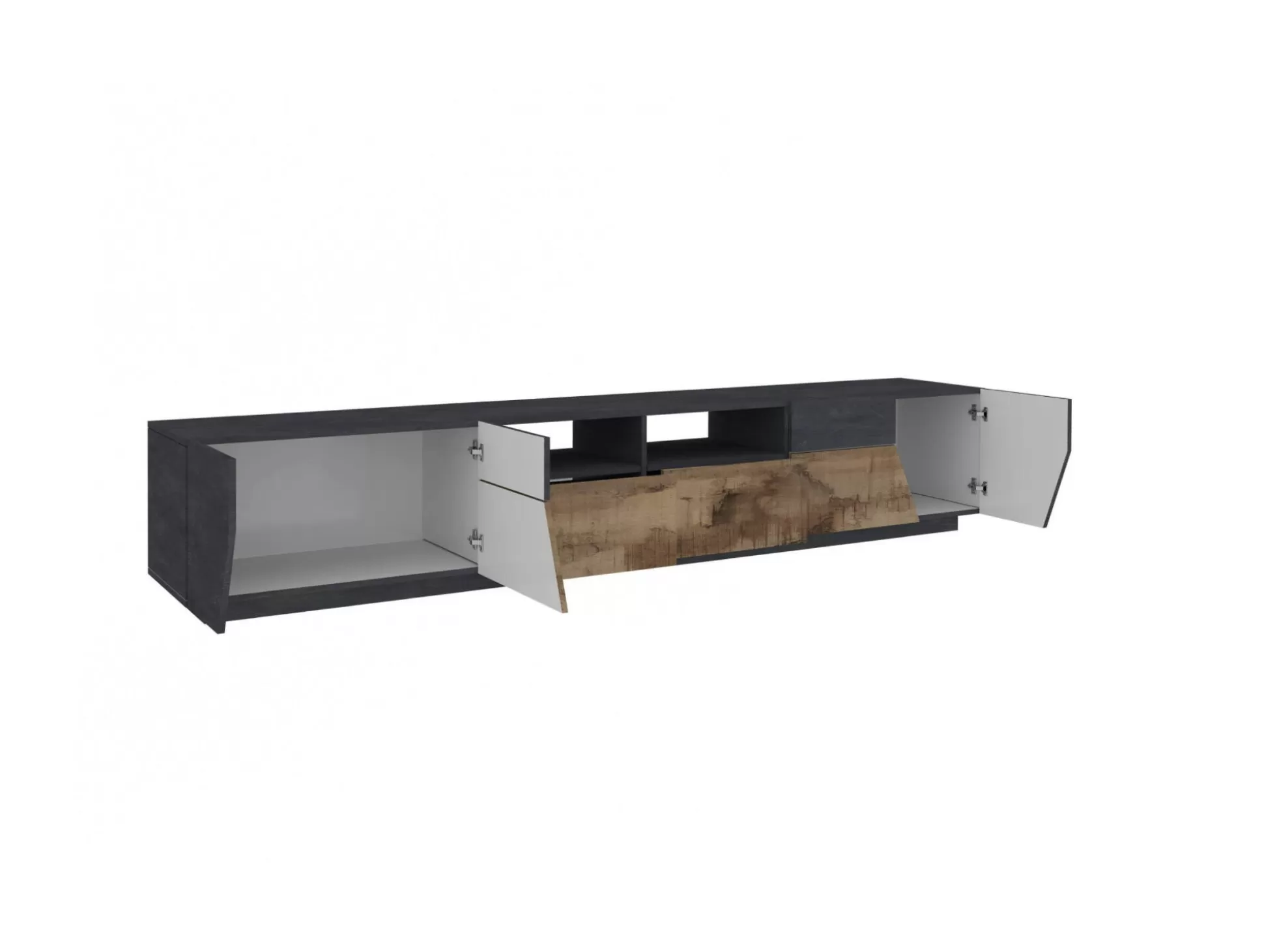 Dmora Mobili Porta Tv<Mobile porta TV Asdrubale, cm 260x43h46, Ardesia e Acero