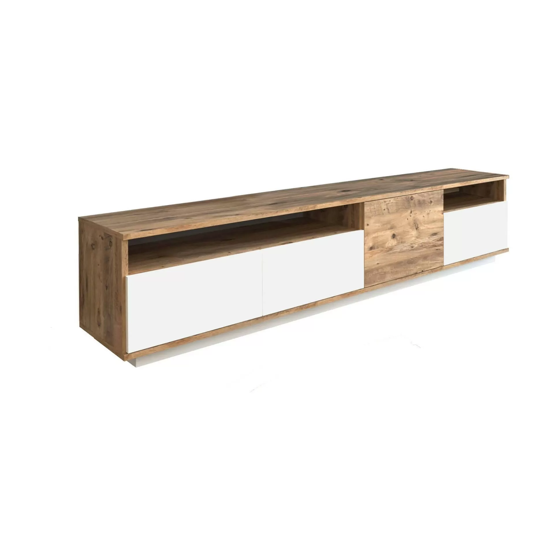 Dmora Mobili Porta Tv<Mobile porta TV Axi, 180x45h45 cm, Quercia e Bianco