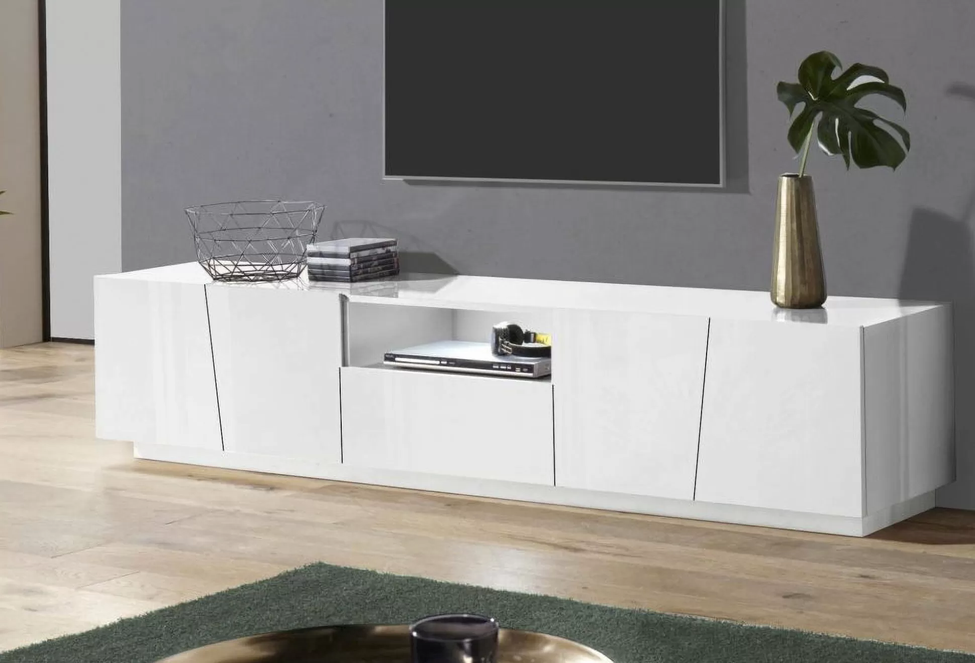 Dmora Mobili Porta Tv<Mobile porta TV Azzurras, cm 220x43h46,