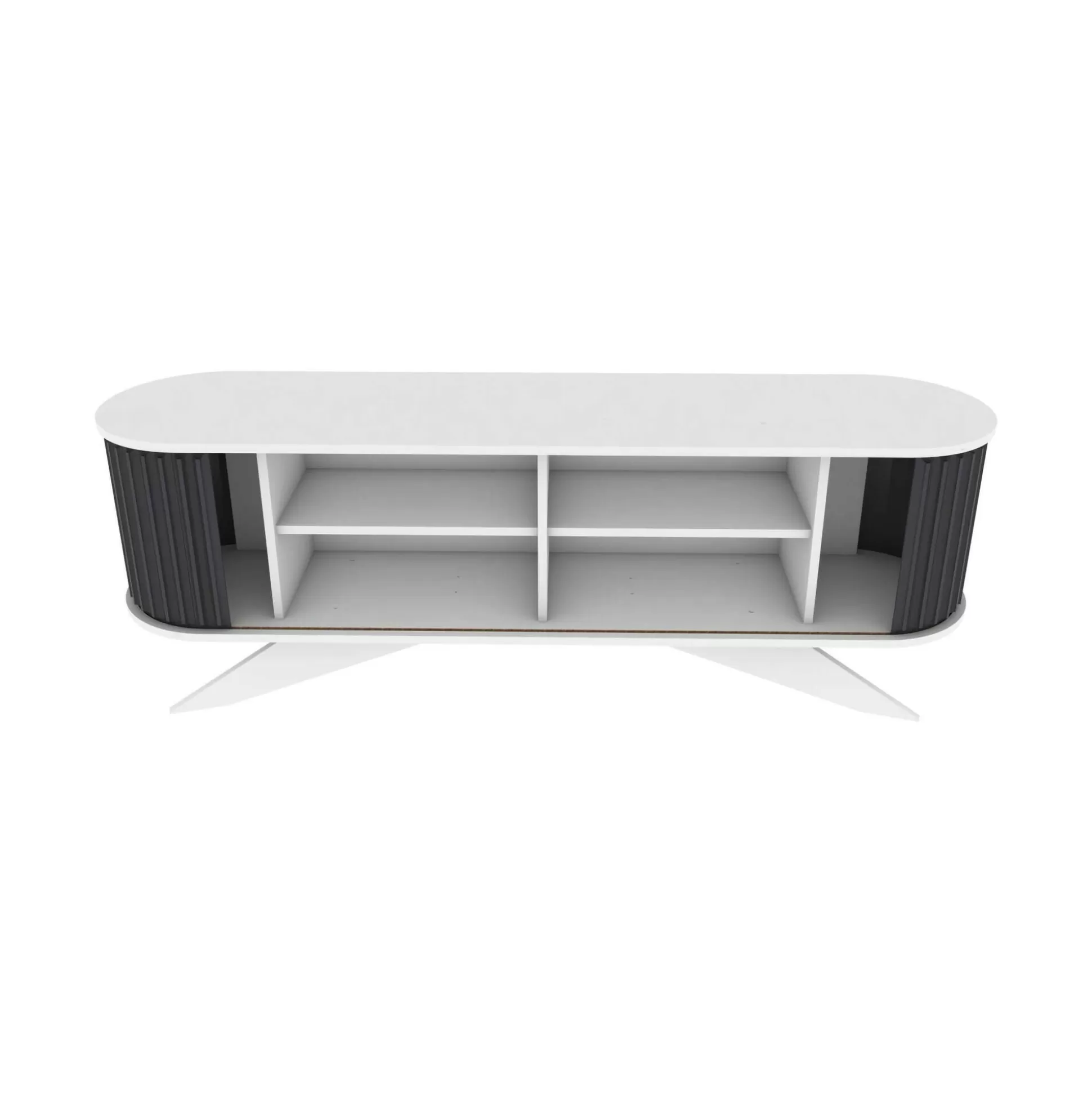 Dmora Mobili Porta Tv<Mobile porta TV Bailu, 180x43h60 cm, Antracite e Bianco
