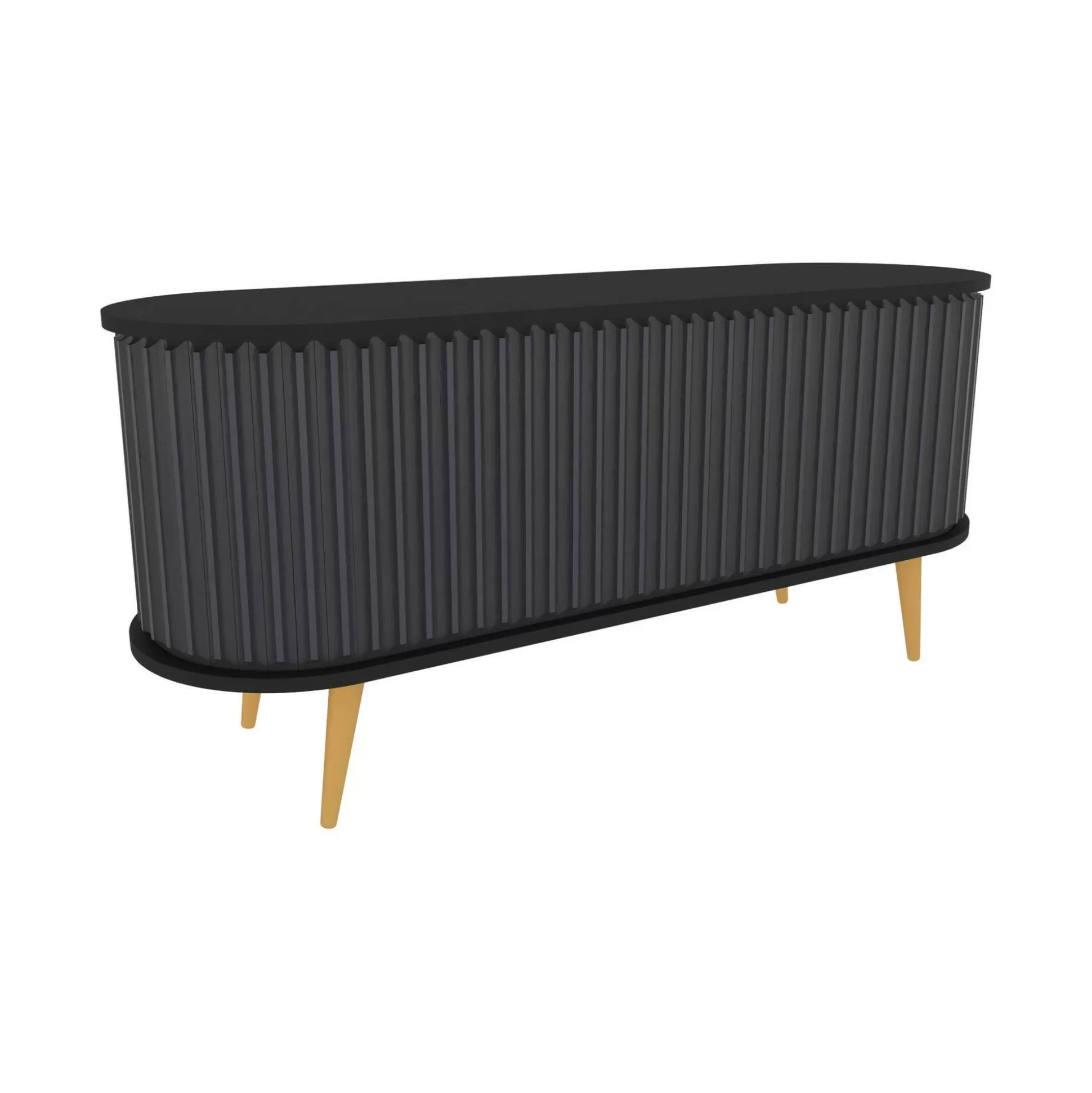 Dmora Mobili Porta Tv<Mobile porta TV Bailu, 140x43h64 cm, Nero e Antracite