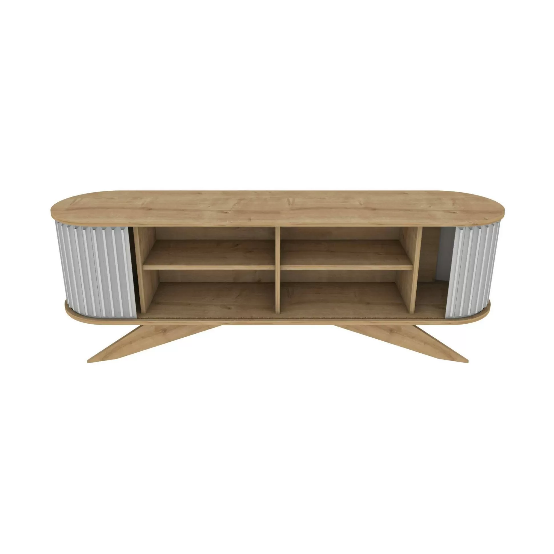 Dmora Mobili Porta Tv<Mobile porta TV Bailu, 180x43h60 cm, Quercia e Bianco